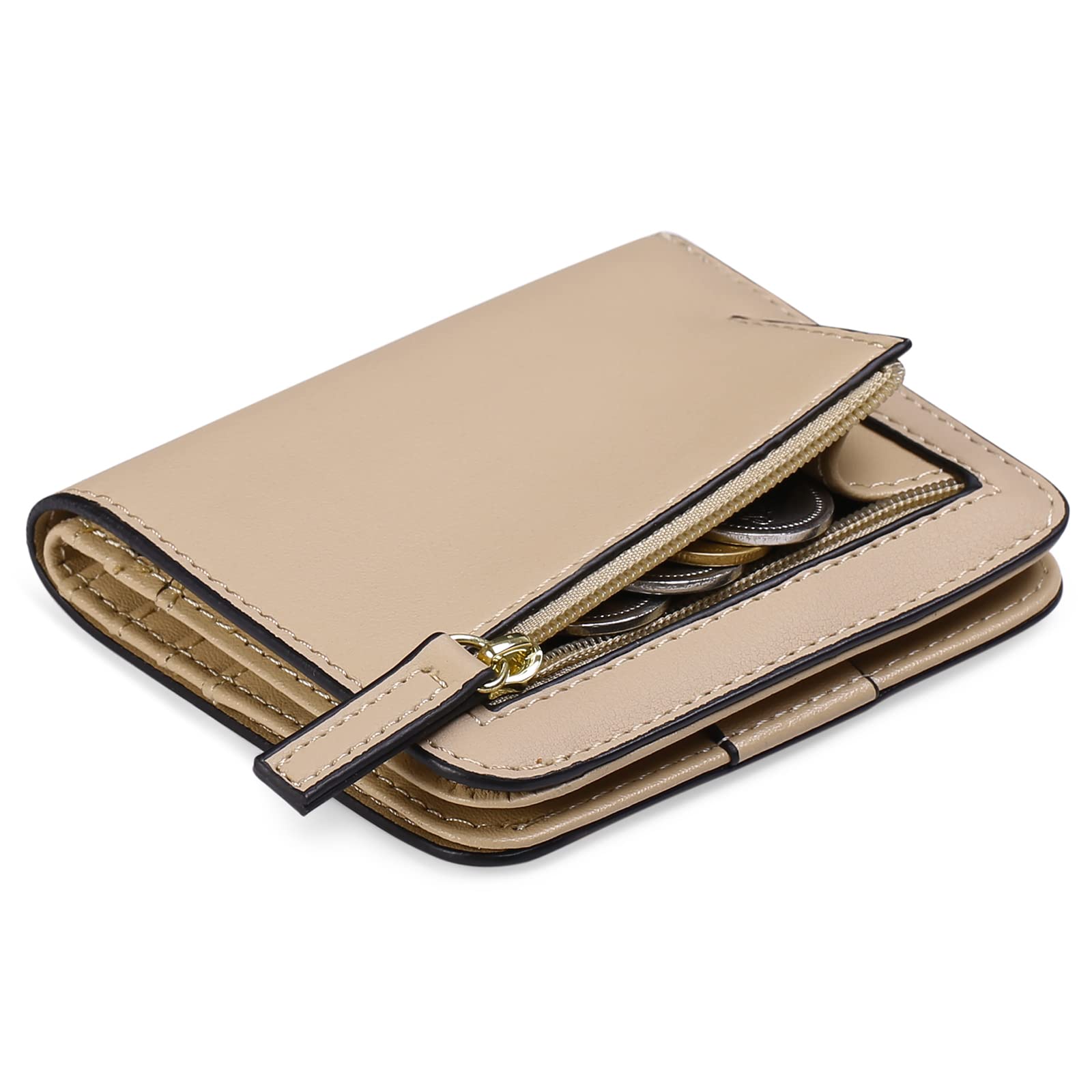 GAEKEAO RFID Blocking Leather Compact BiFold Wallet