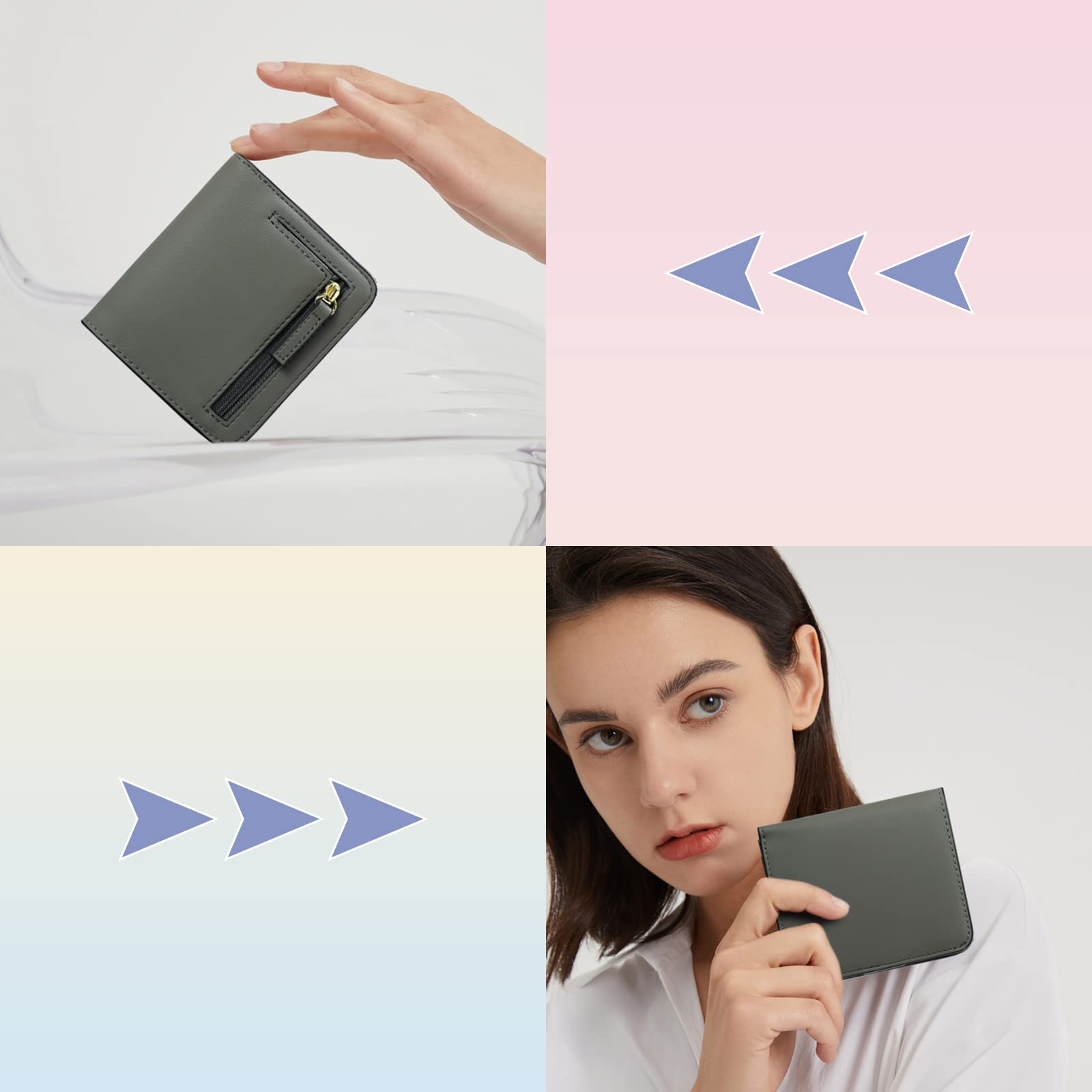 GAEKEAO RFID Blocking Leather Compact BiFold Wallet