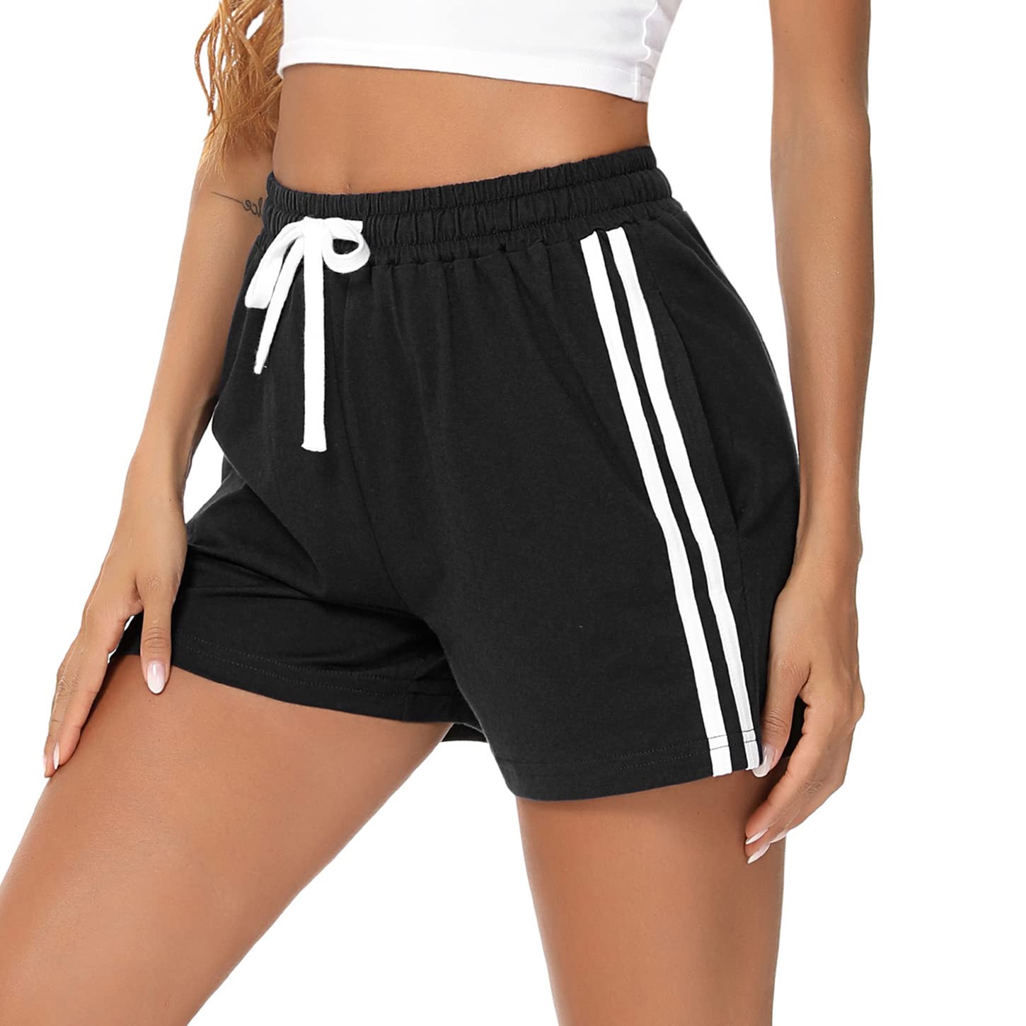 Irdcomps Womens Running Shorts With Pockets Casual Comfort