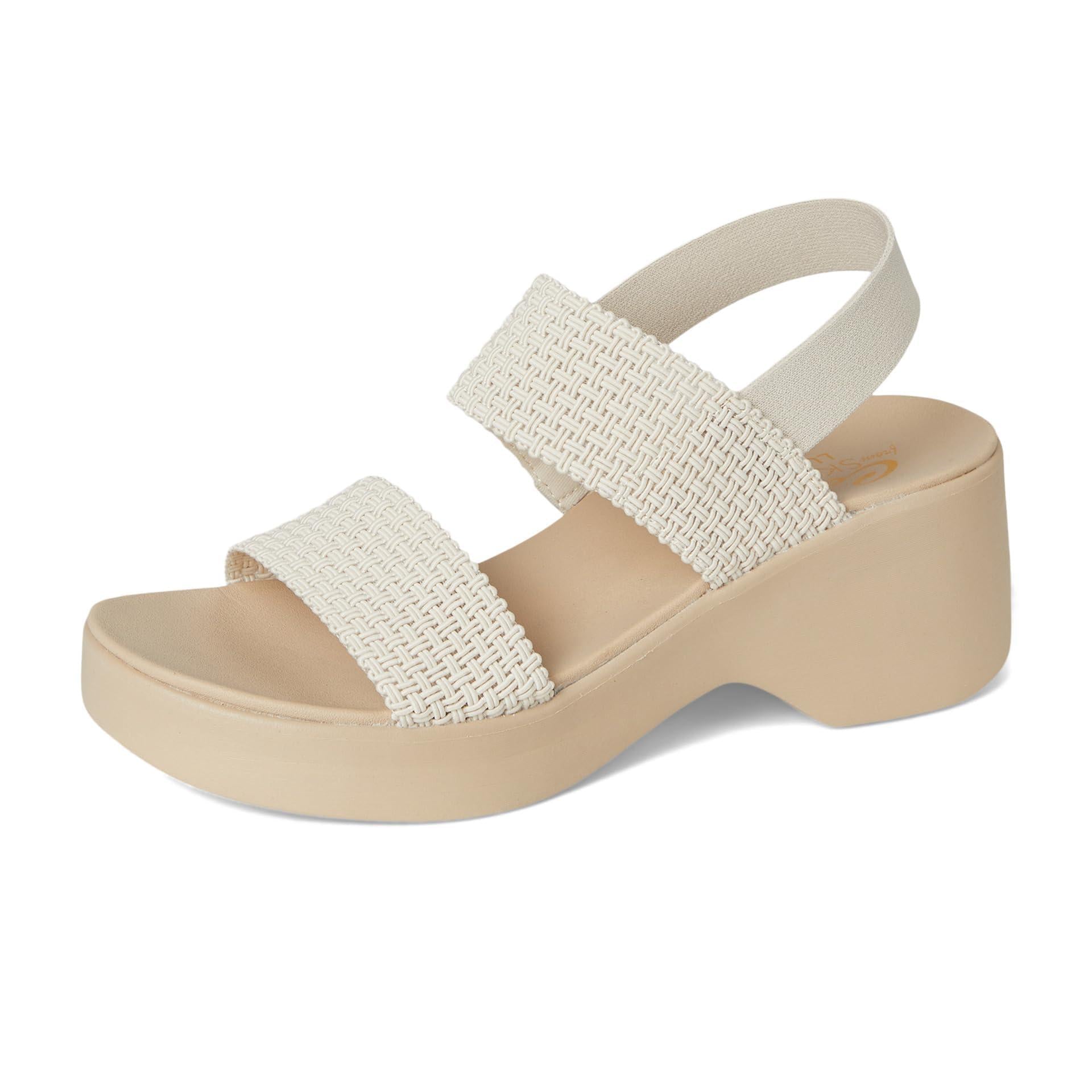 Skechers Cali DayHeeled Sandal Woven Sling Back Luxe Foam