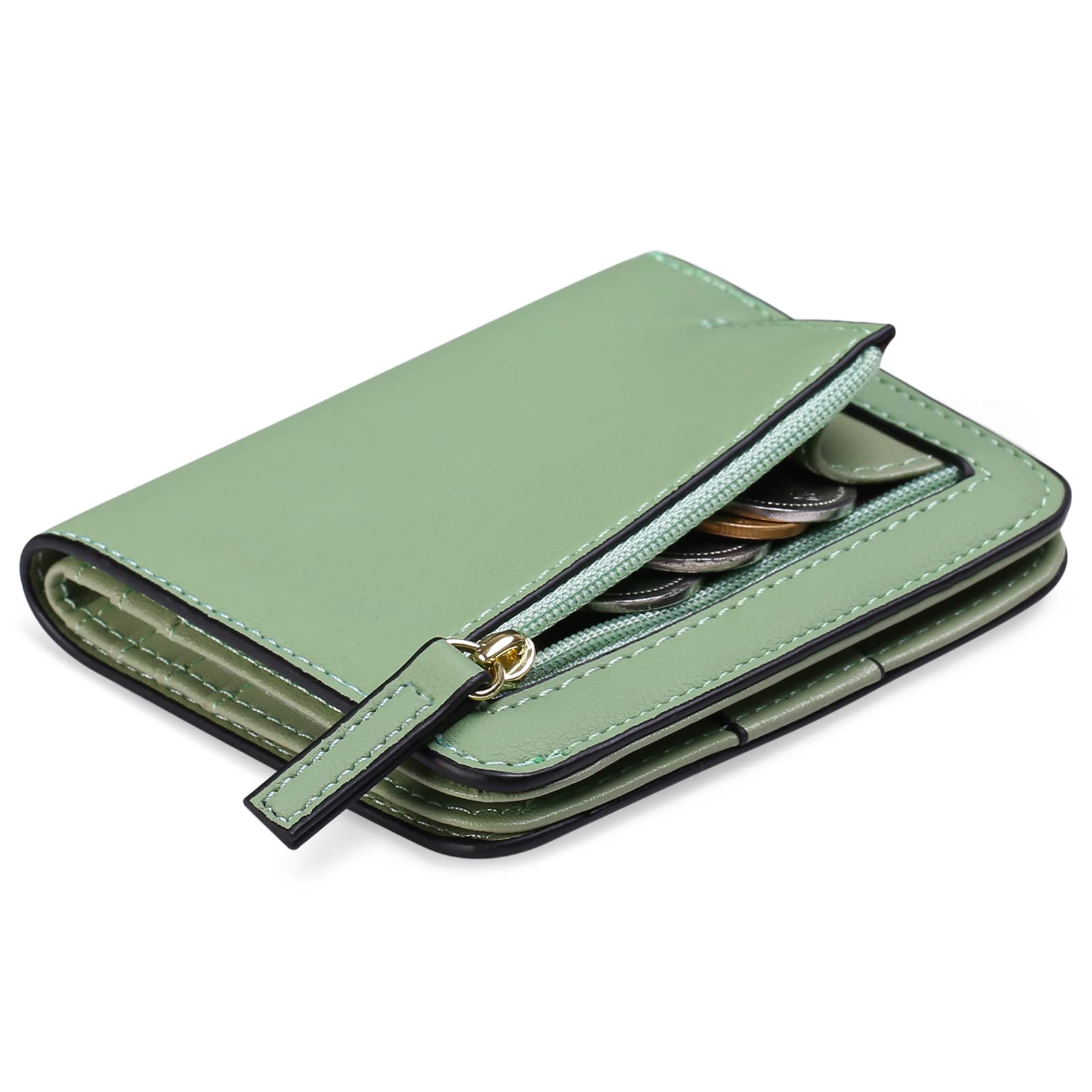 GAEKEAO RFID Blocking Leather Compact BiFold Wallet