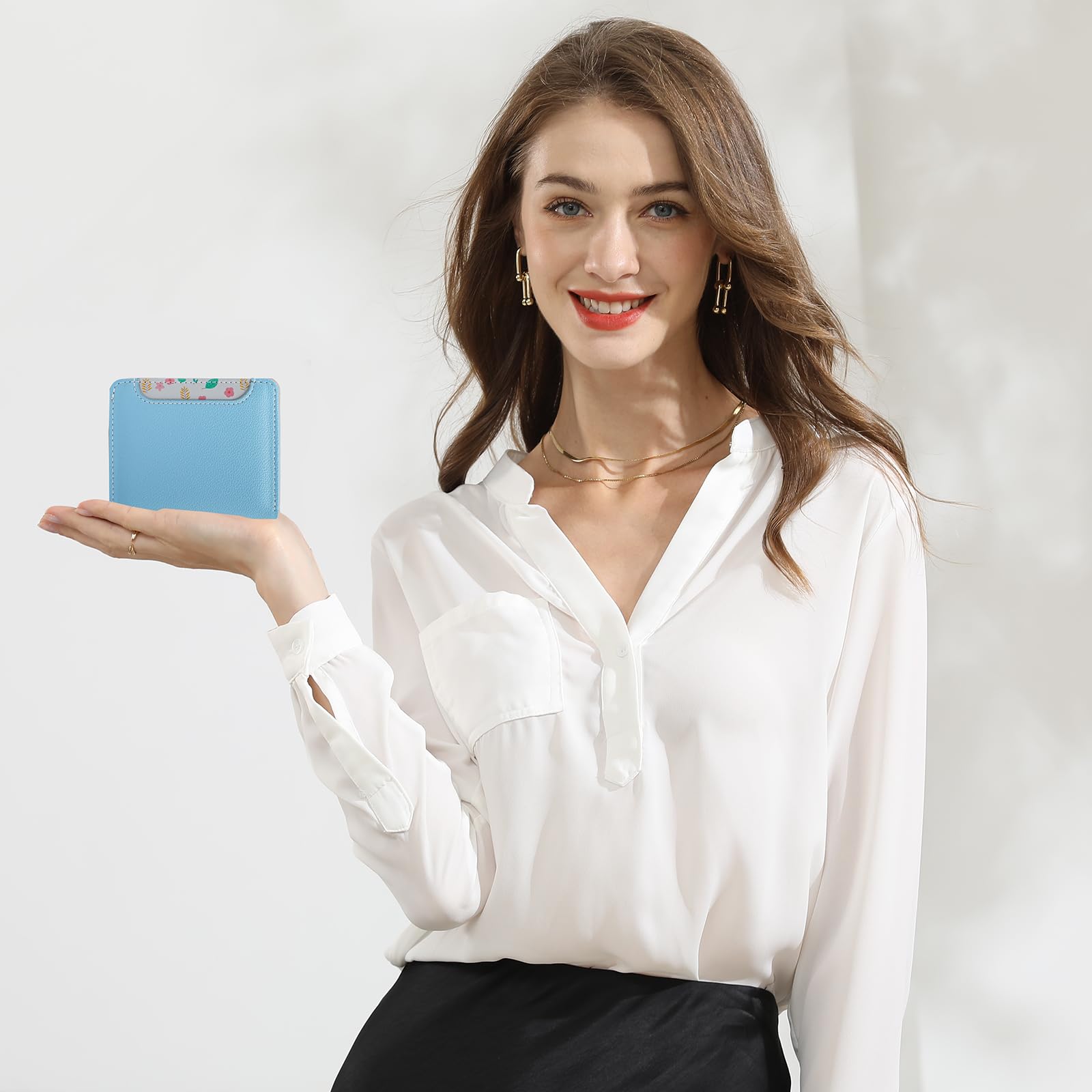 Pomelo Best Pink RFID Blocking Small Wallet With Zipper