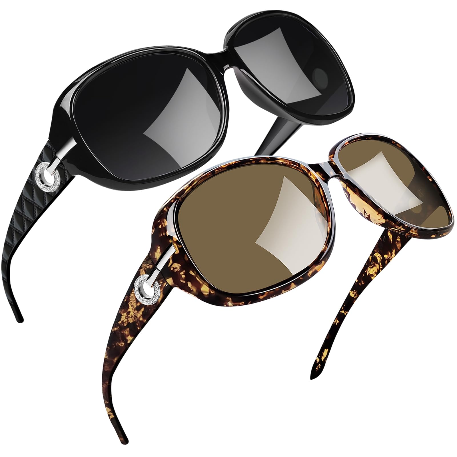 Joopin Oversized Polarised Sunglasses For Women Retro Frames