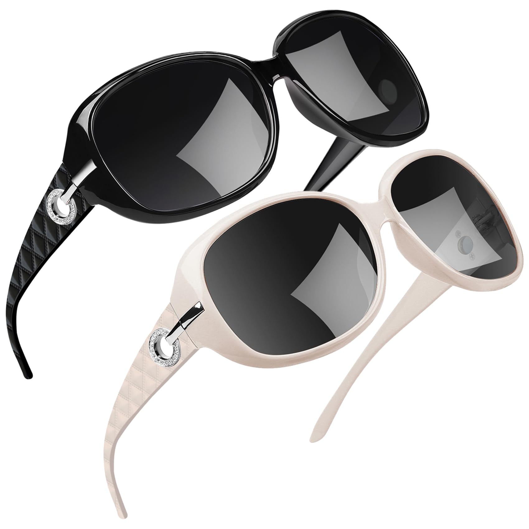 Joopin Oversized Polarised Sunglasses For Women Retro Frames