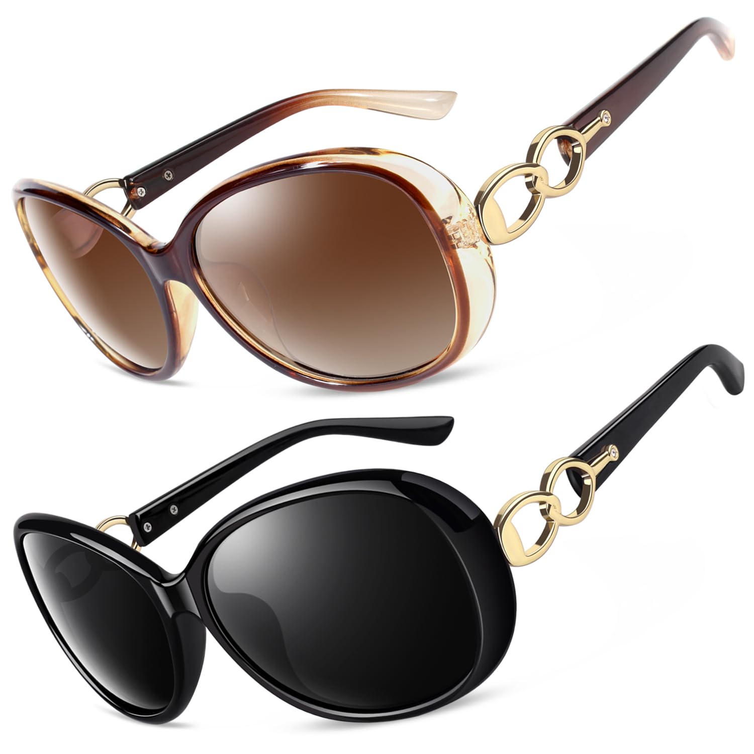 CGID Polarised Sunglasses Retro Designer Oversized UV400