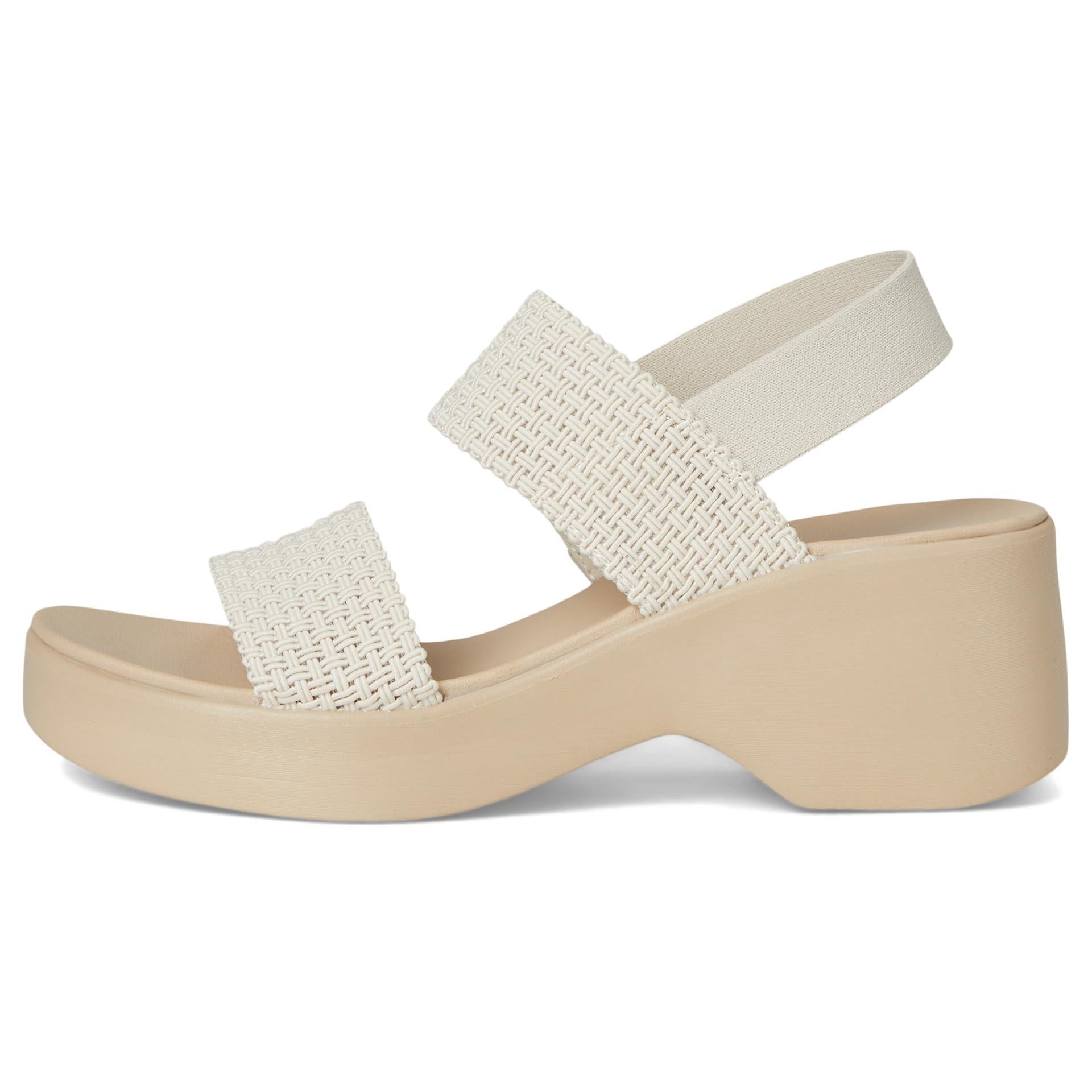 Skechers Cali DayHeeled Sandal Woven Sling Back Luxe Foam