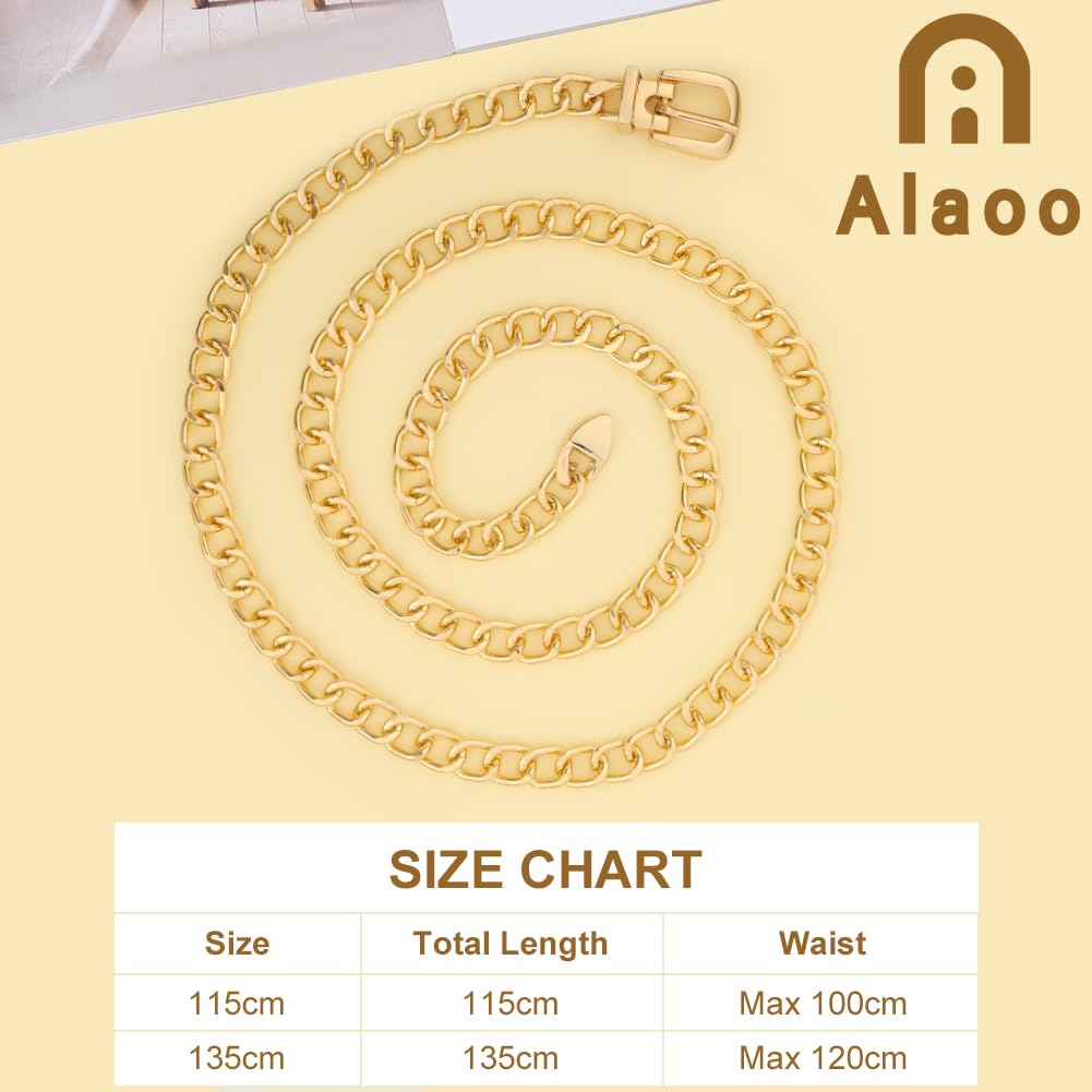 AstraLux Gold Chain Belt for Women Adjustable Boho Cowgirl