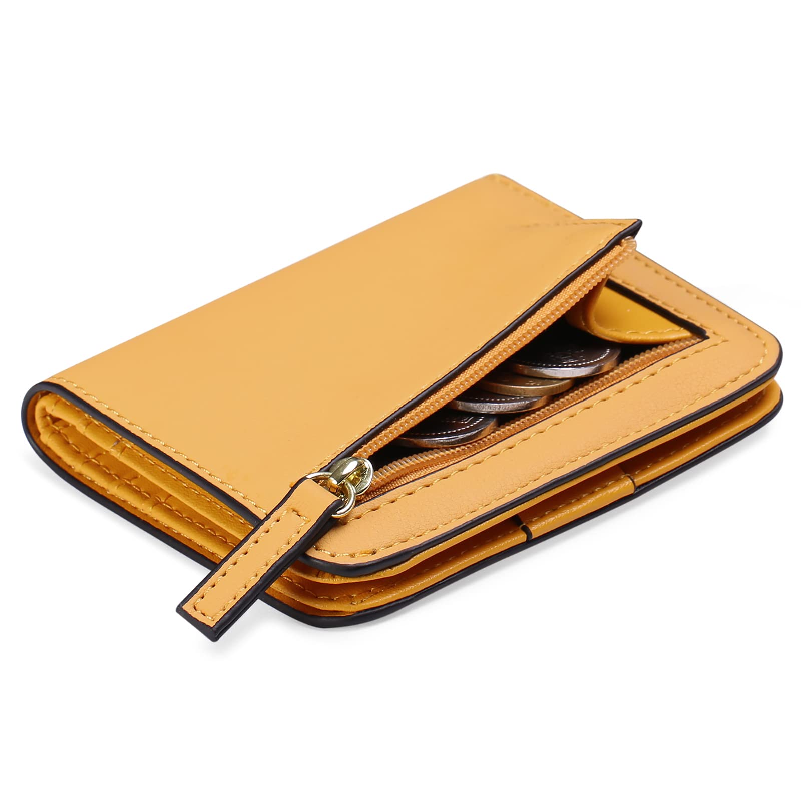 GAEKEAO RFID Blocking Leather Compact BiFold Wallet