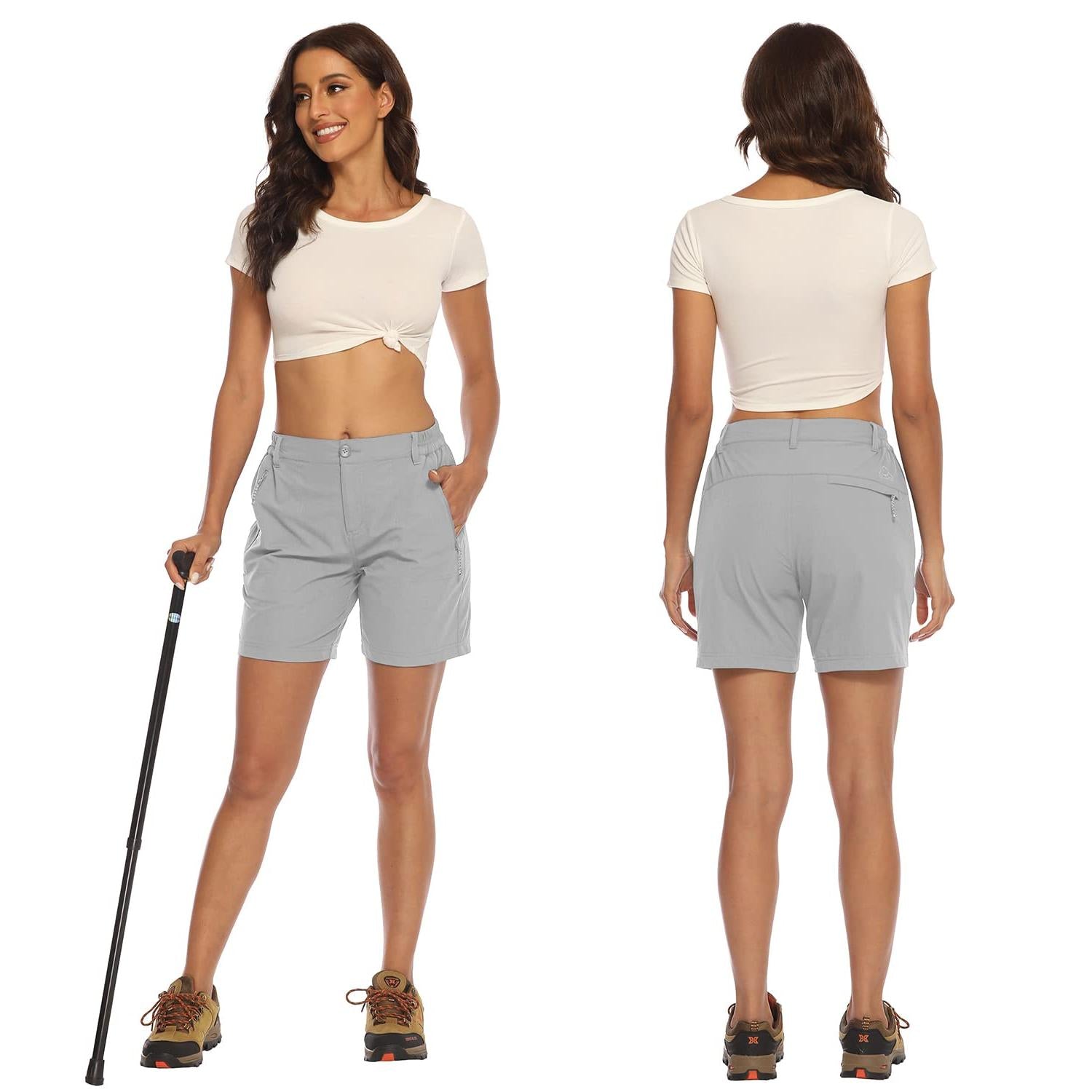 Donhobo Women Golf Shorts Quick Dry Stretch With Pockets
