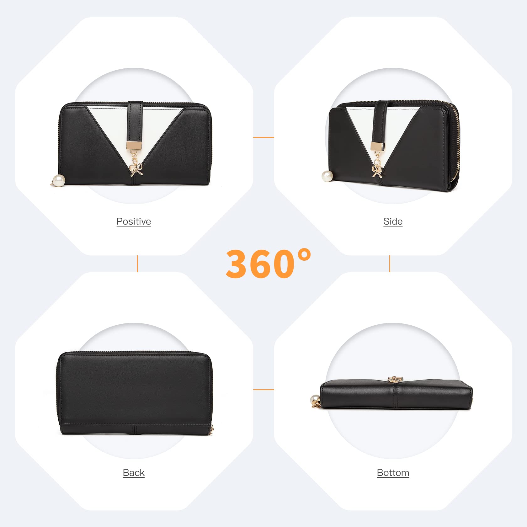 Multi Color Long Wallet Clutch For Women