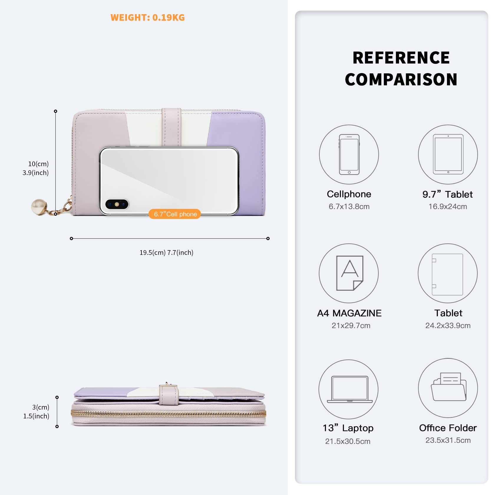 Multi Color Long Wallet Clutch For Women