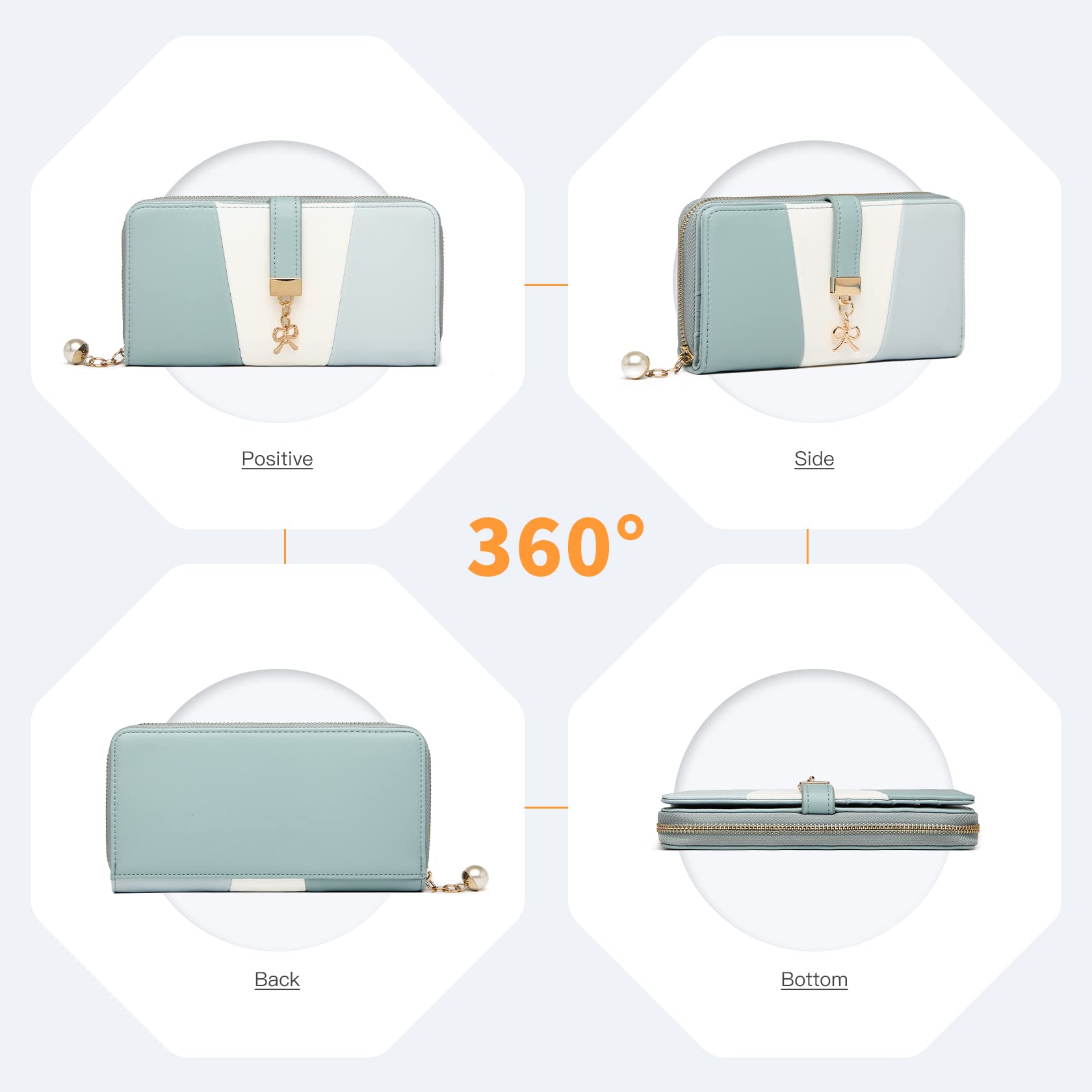 Multi Color Long Wallet Clutch For Women