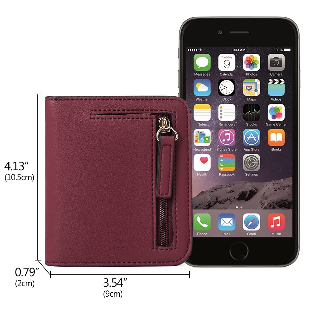 GAEKEAO RFID Blocking Leather Compact BiFold Wallet