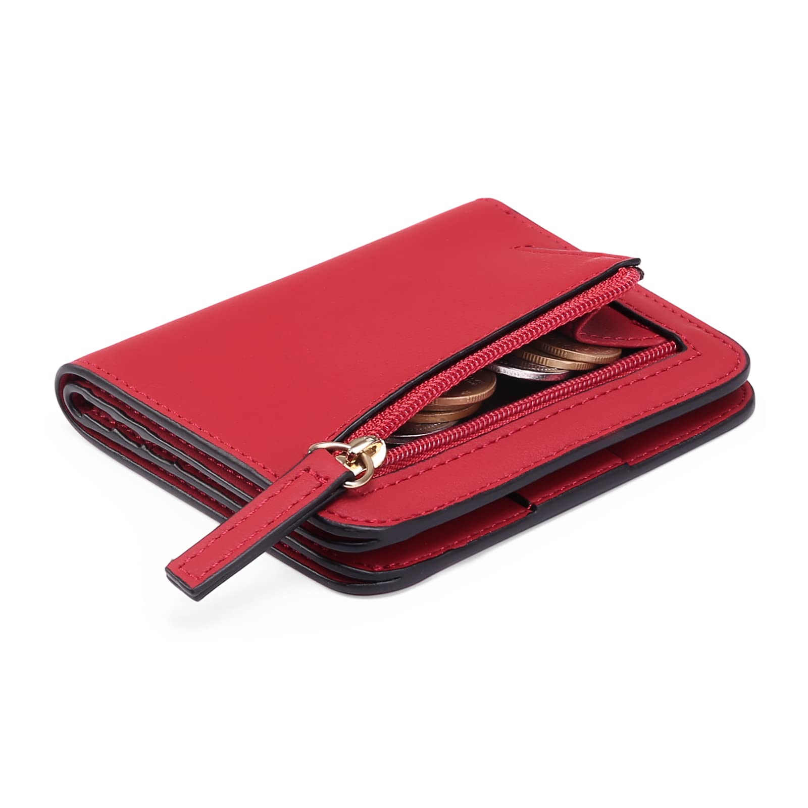 GAEKEAO RFID Blocking Leather Compact BiFold Wallet
