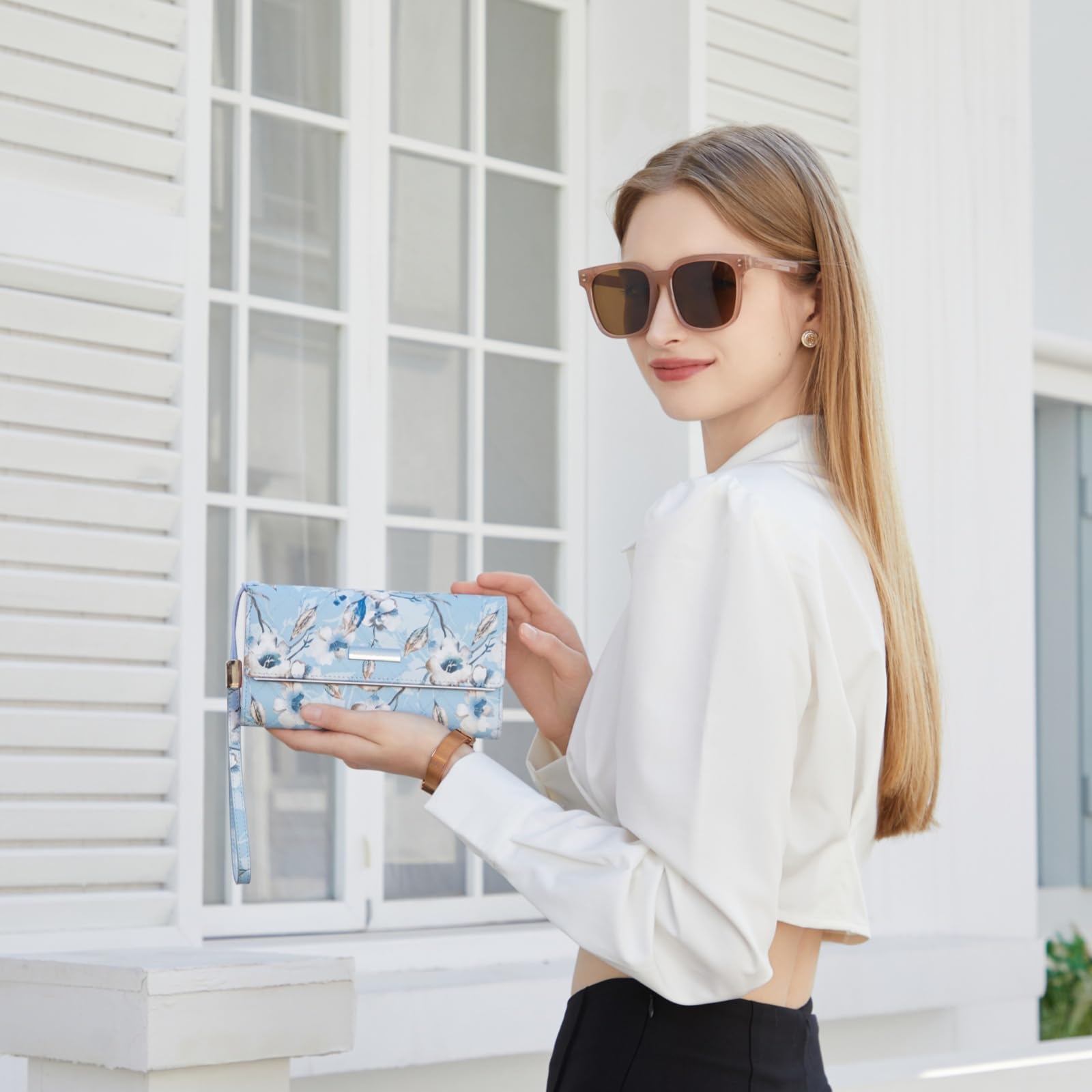Multi Color Long Wallet Clutch For Women