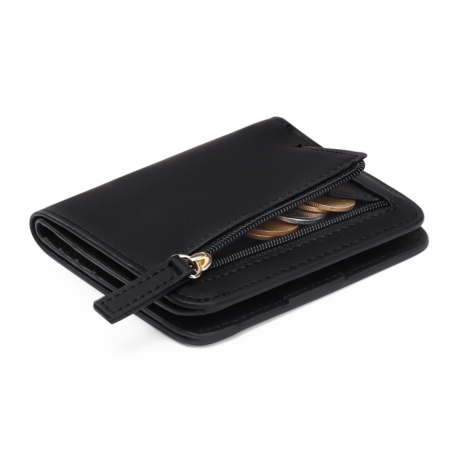 GAEKEAO RFID Blocking Leather Compact BiFold Wallet