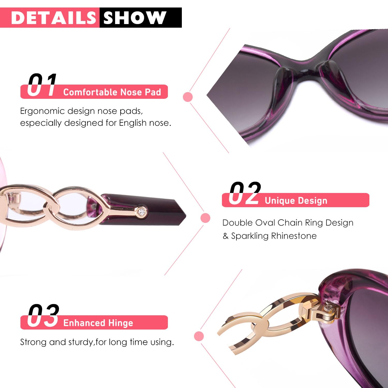 CGID Polarised Sunglasses Retro Designer Oversized UV400