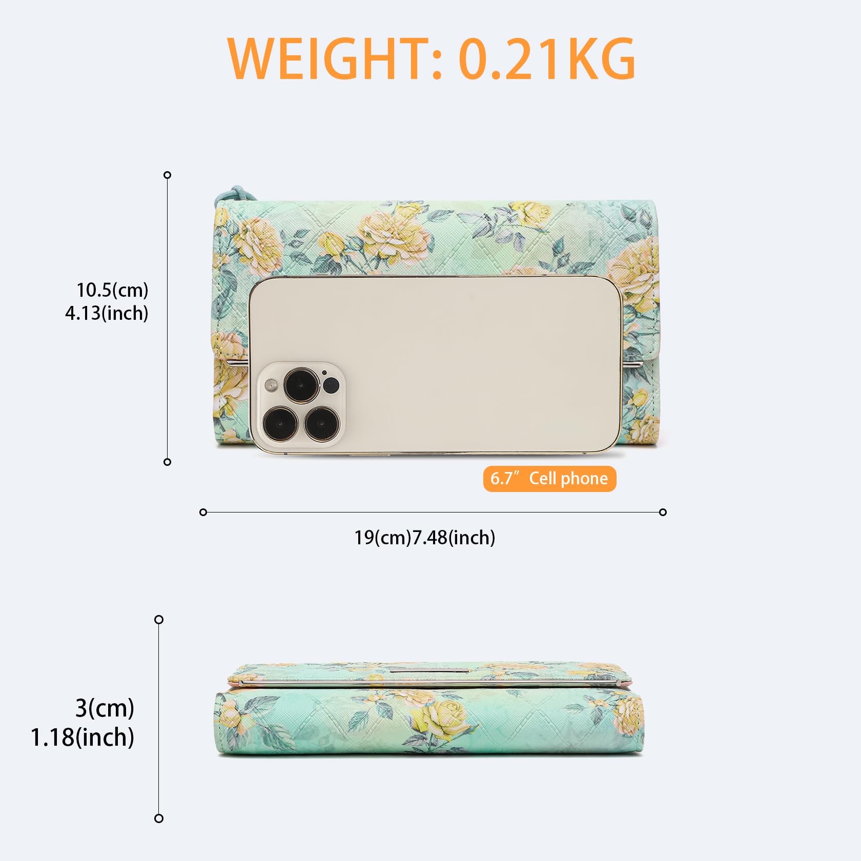 Multi Color Long Wallet Clutch For Women