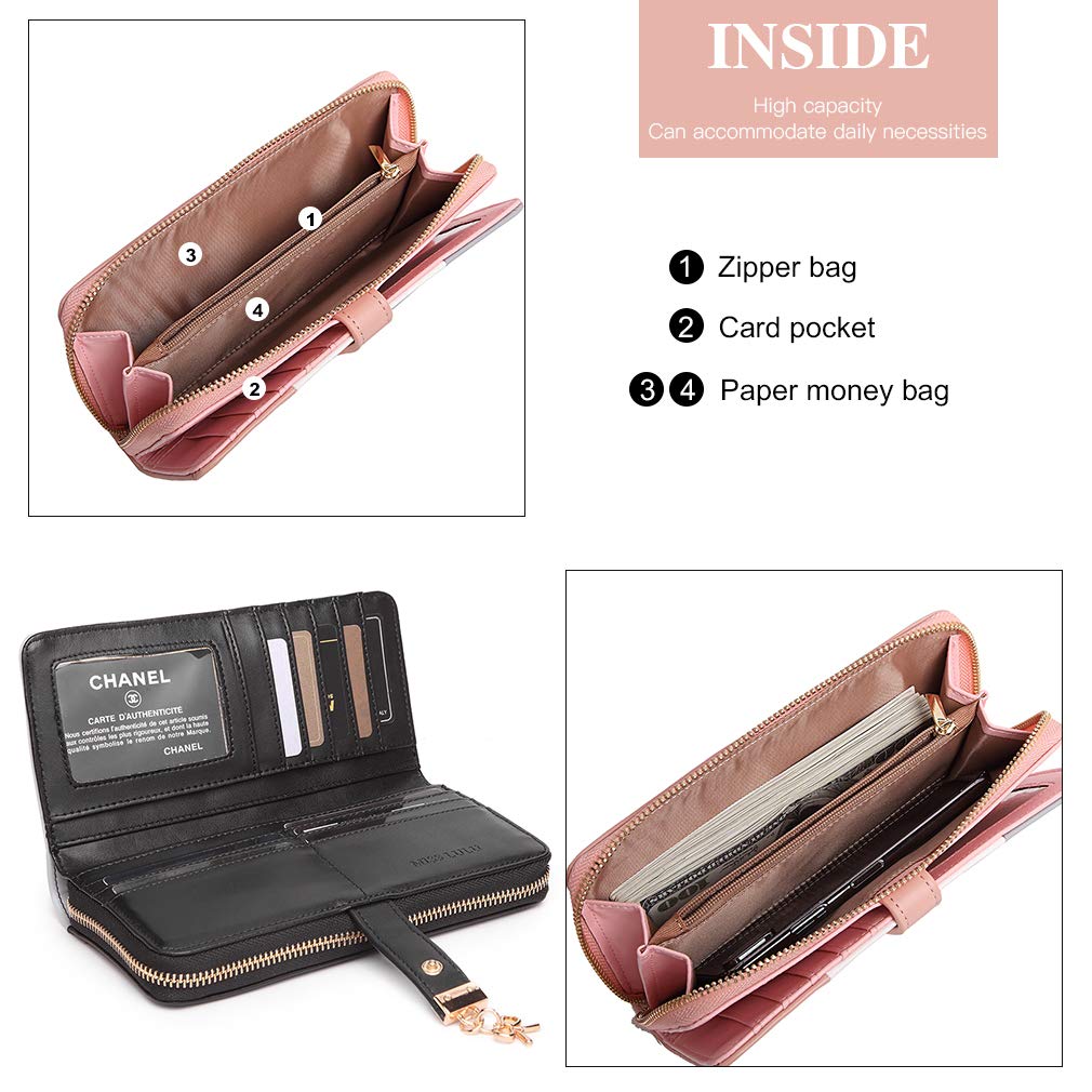Multi Color Long Wallet Clutch For Women