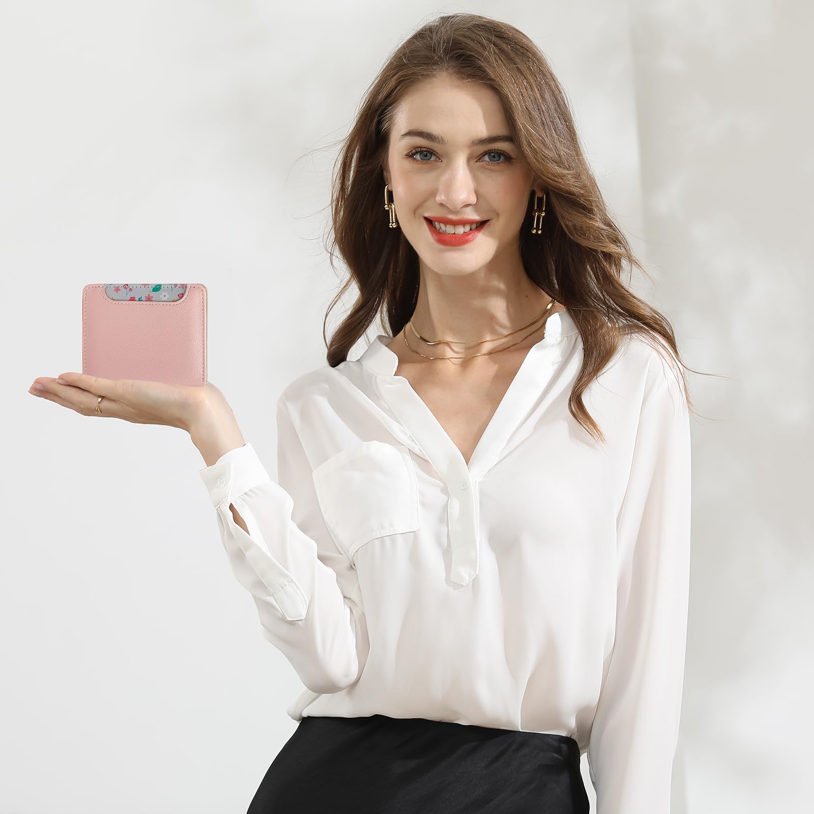 Pomelo Best Pink RFID Blocking Small Wallet With Zipper