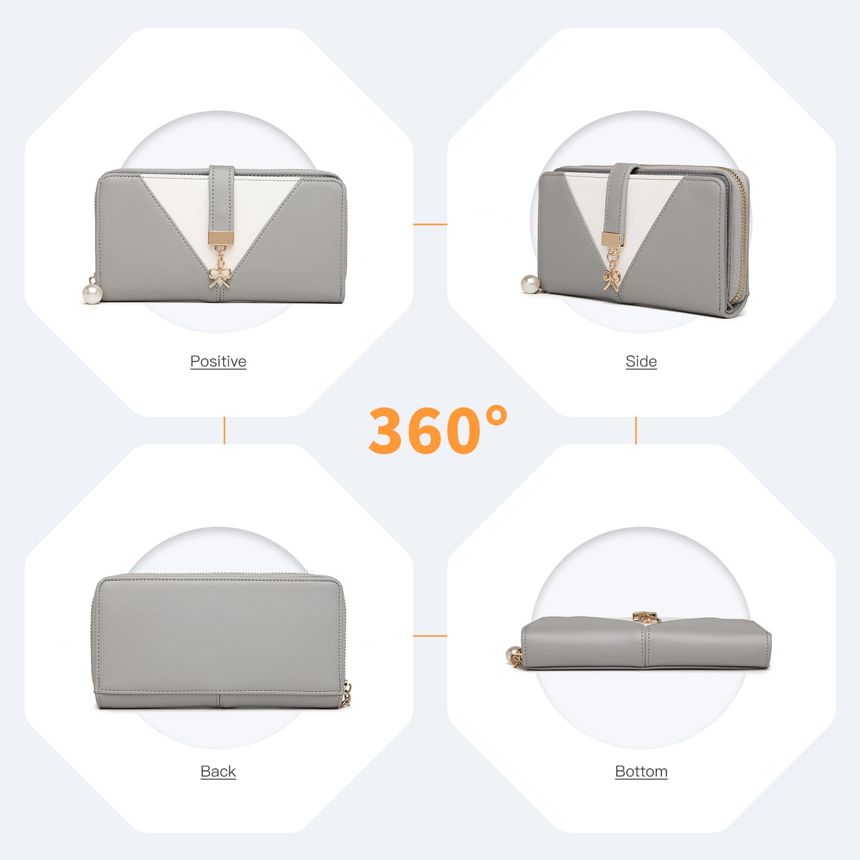 Multi Color Long Wallet Clutch For Women