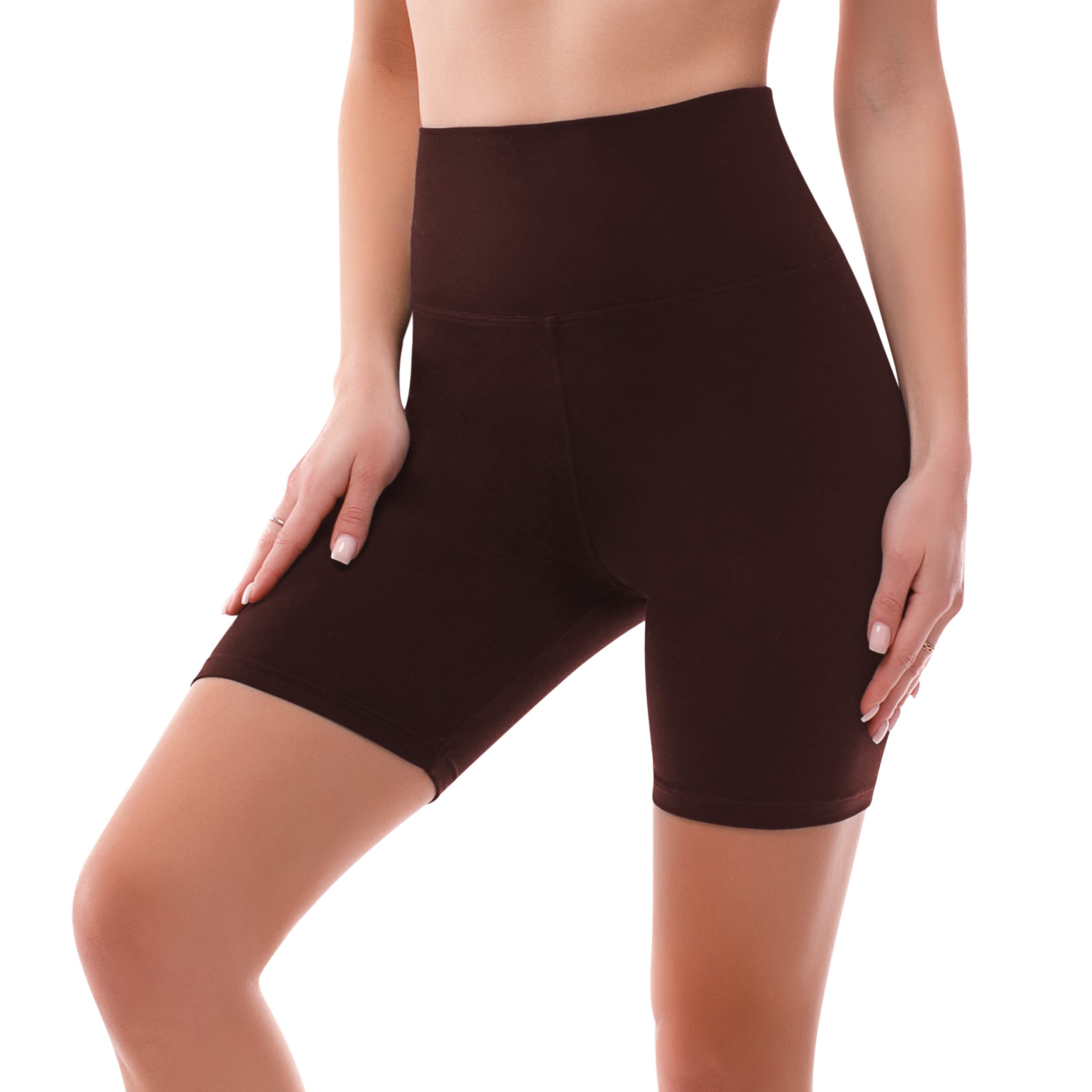 Sinophant High Waisted Cycling Shorts Black Tummy Control