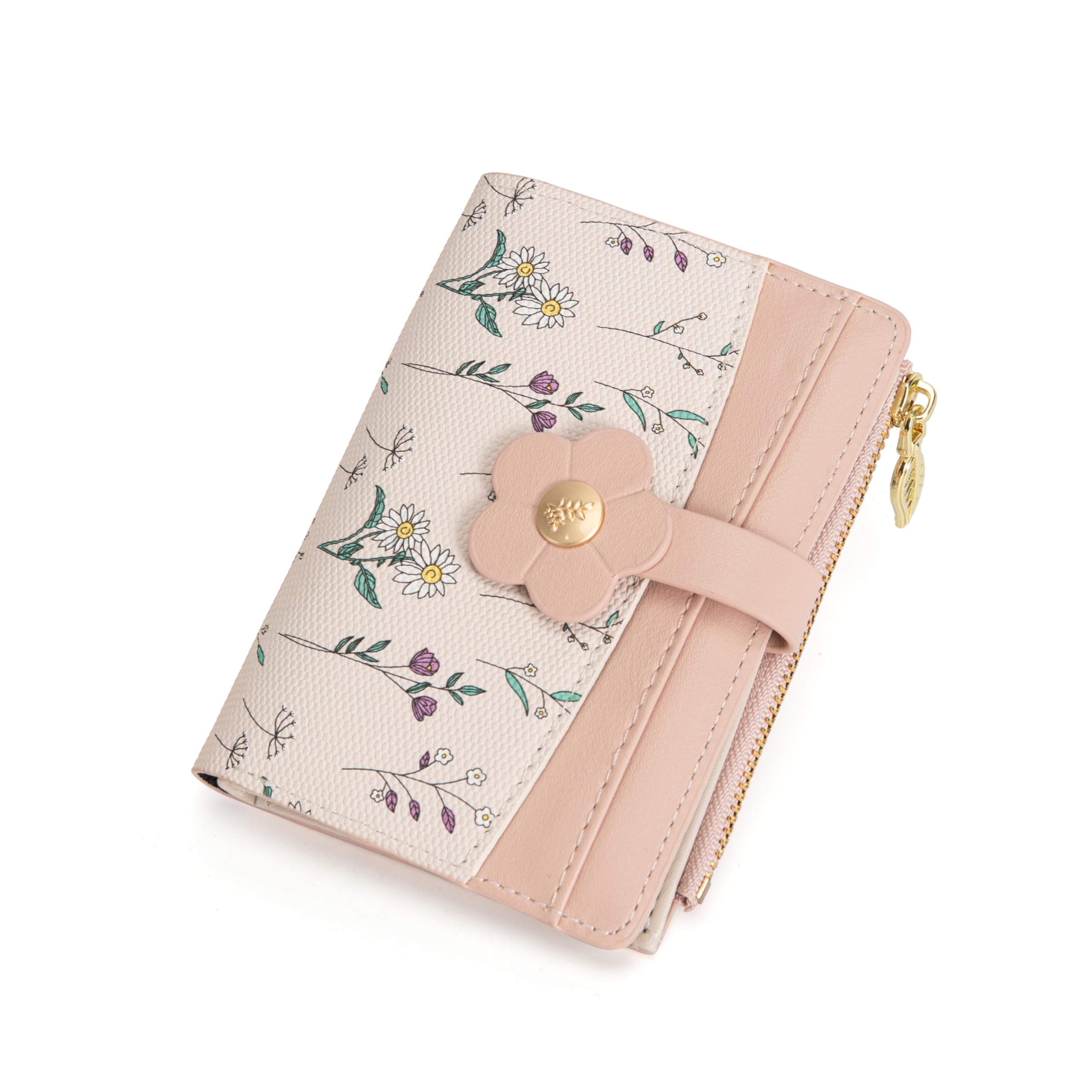Chaofanxi RFID Blocking Green Leather Bifold Wallet