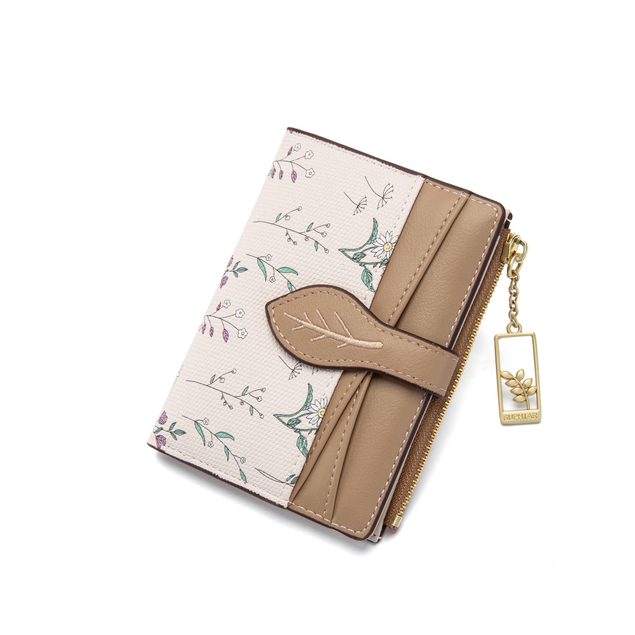 Chaofanxi RFID Blocking Green Leather Bifold Wallet