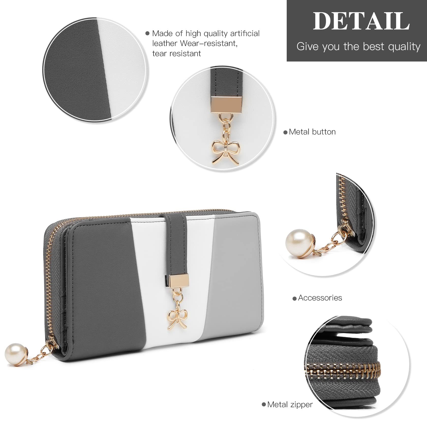 Multi Color Long Wallet Clutch For Women