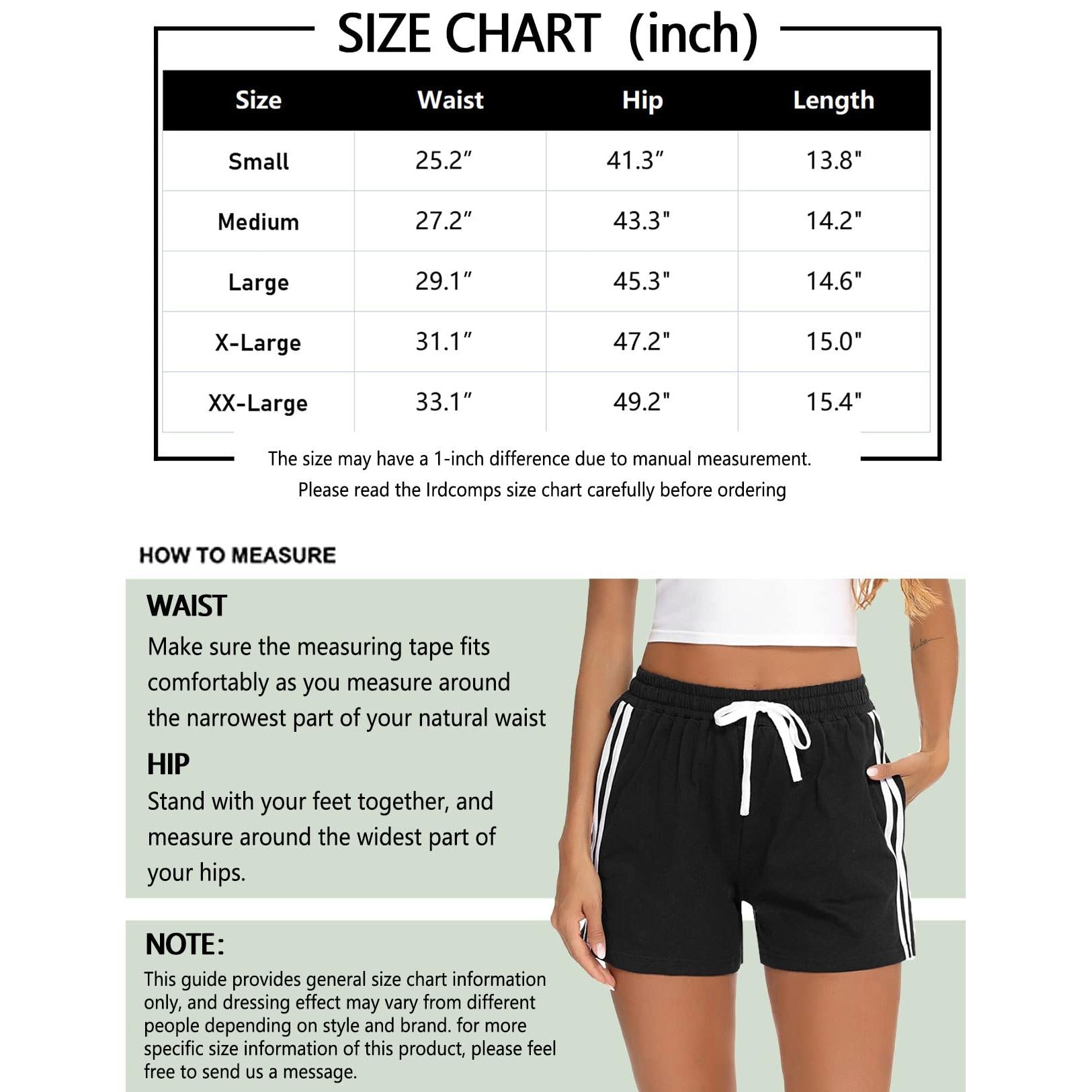 Irdcomps Womens Running Shorts With Pockets Casual Comfort