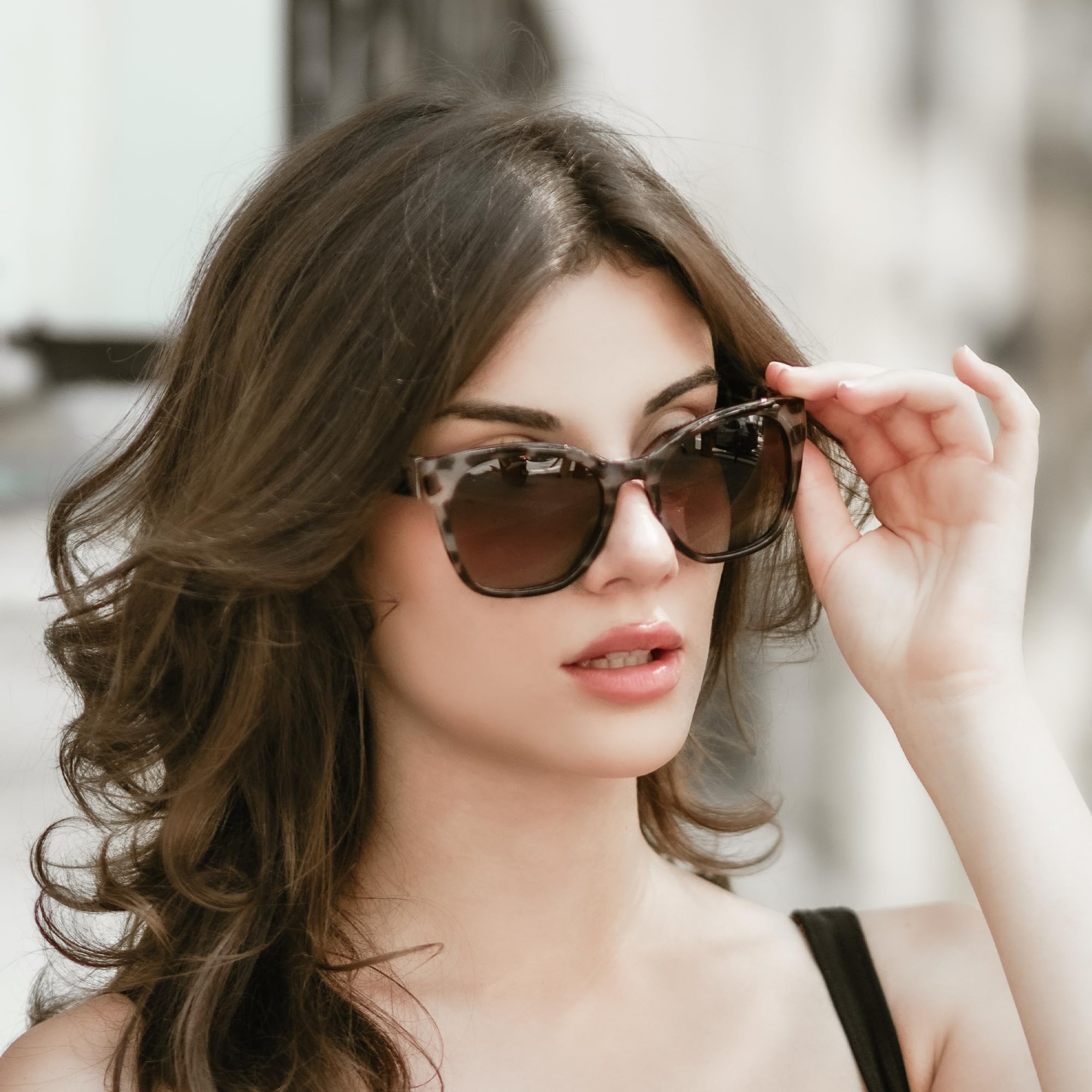 Zenottic Cat Eye Polarised Sunglasses Oversized UV400