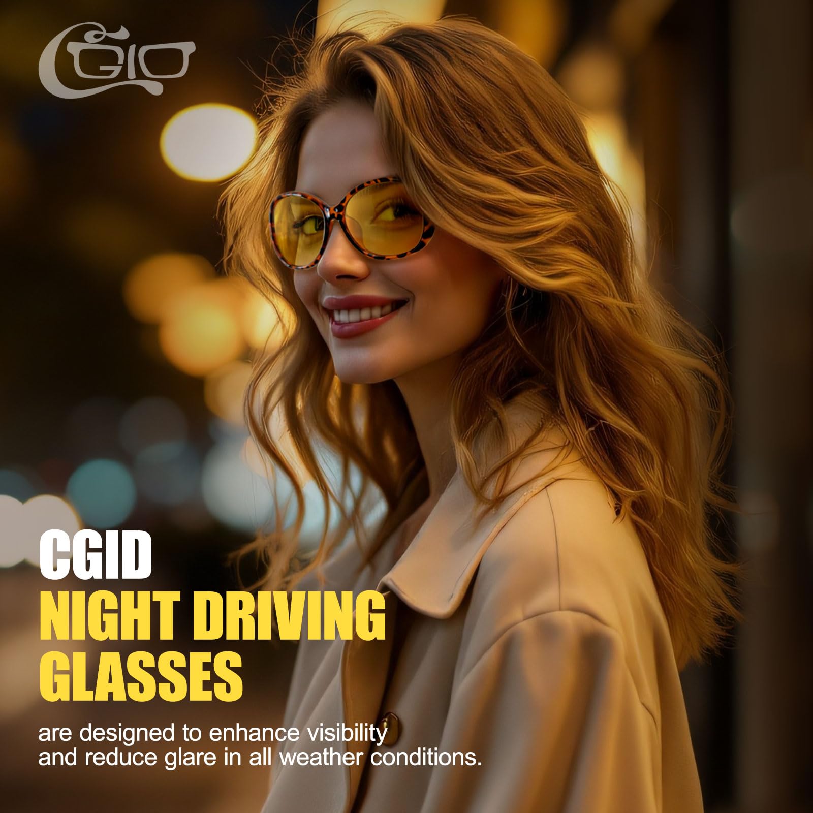 CGID Polarised Sunglasses Retro Designer Oversized UV400
