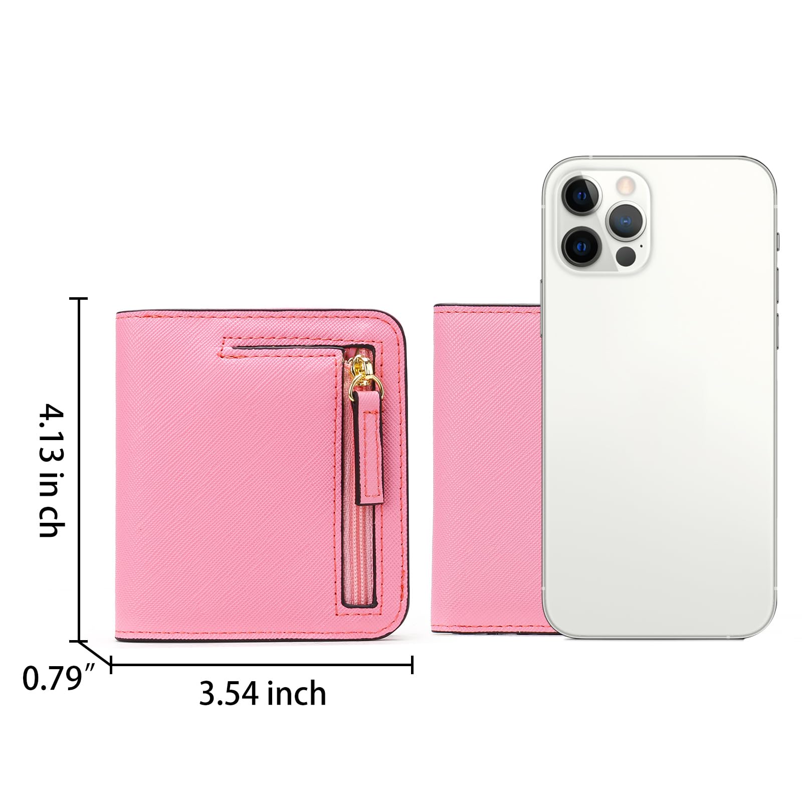 GAEKEAO RFID Blocking Leather Compact BiFold Wallet