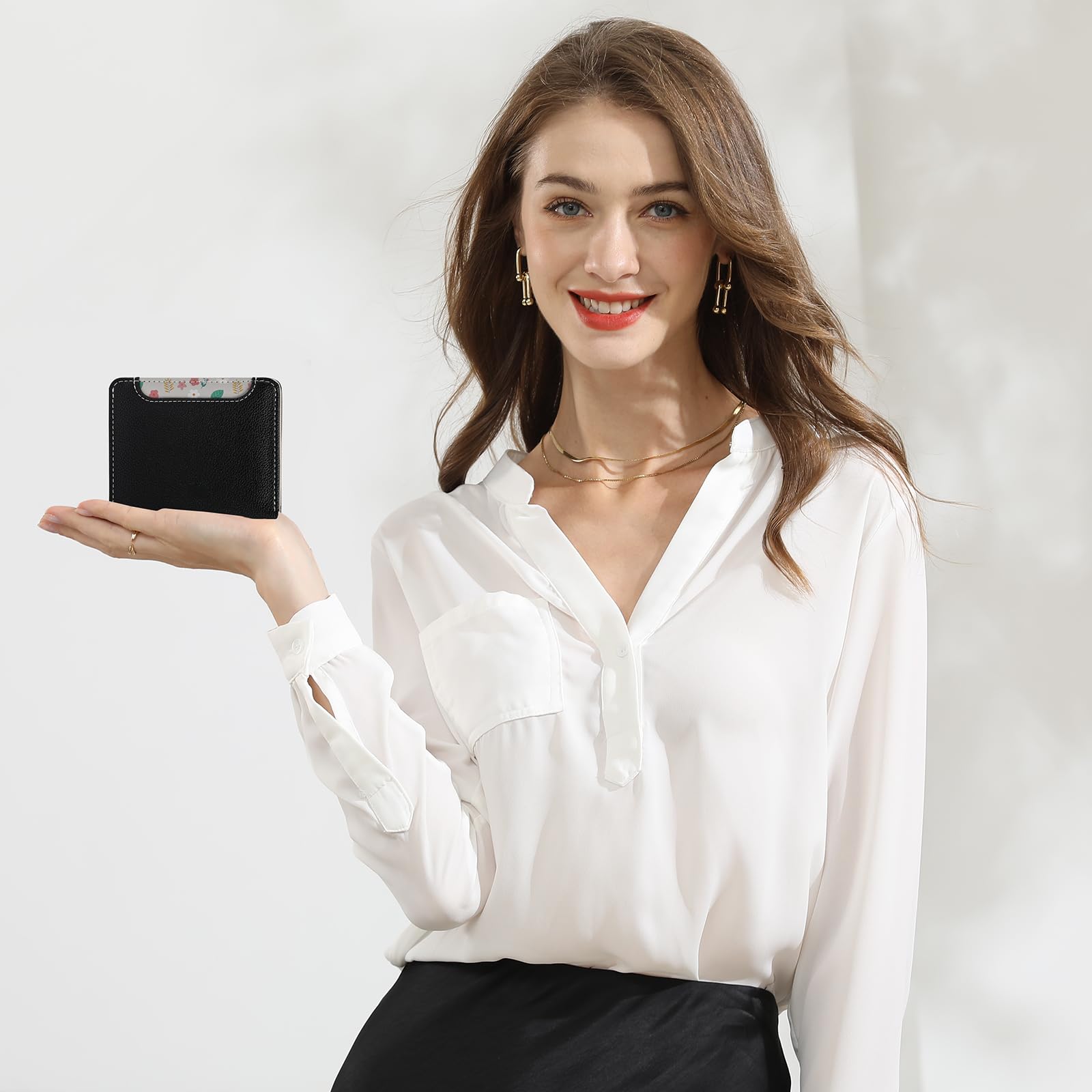 Pomelo Best Pink RFID Blocking Small Wallet With Zipper