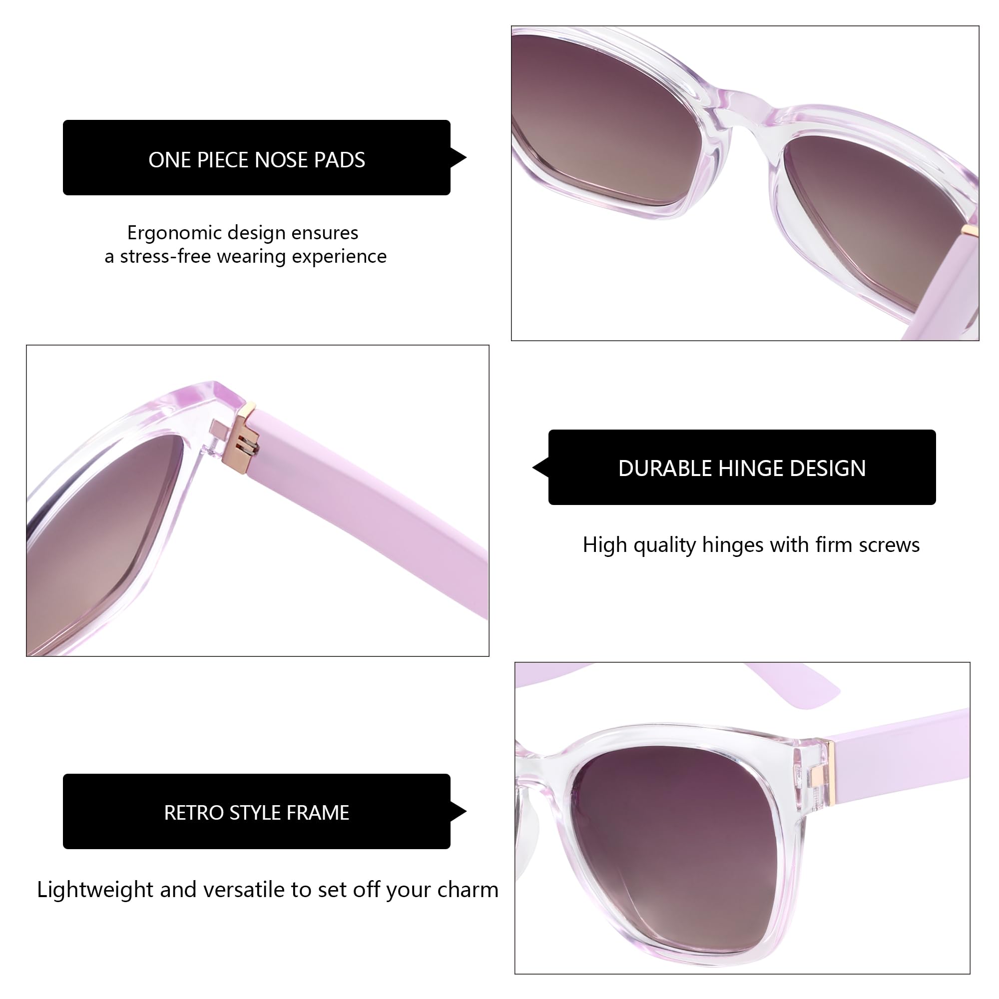 Zenottic Cat Eye Polarised Sunglasses Oversized UV400