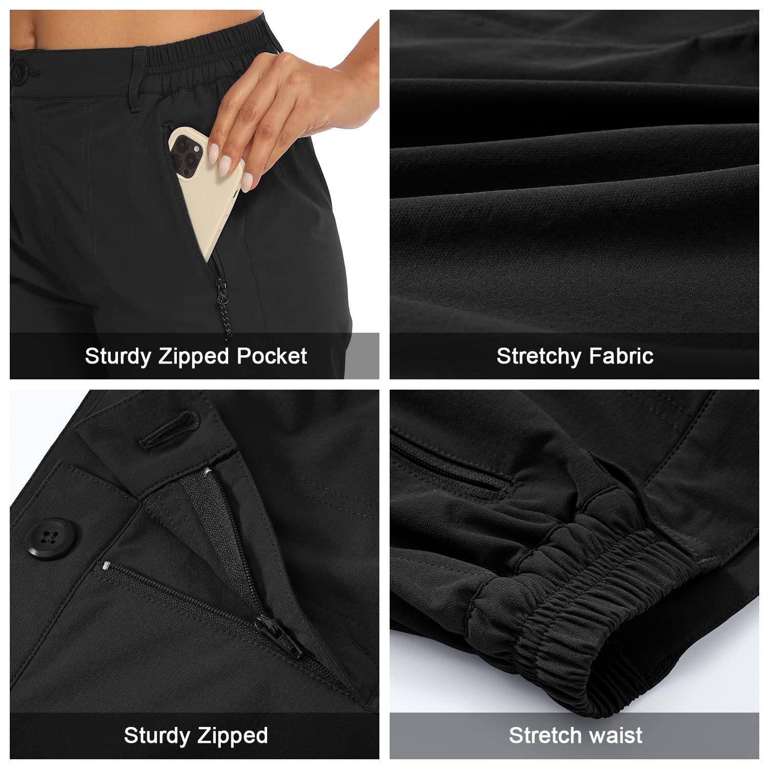 Donhobo Women Golf Shorts Quick Dry Stretch With Pockets