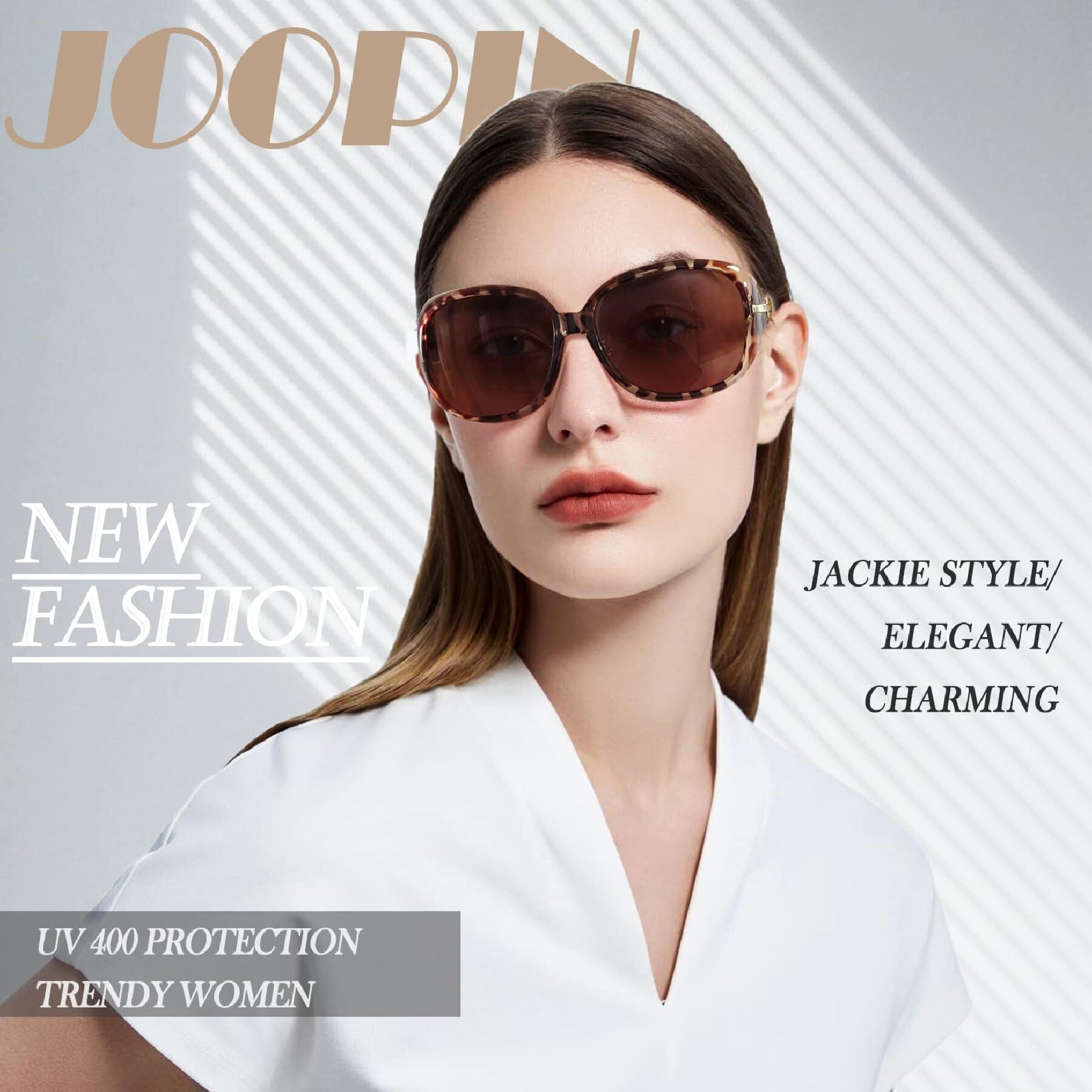Joopin Oversized Polarised Sunglasses For Women Retro Frames