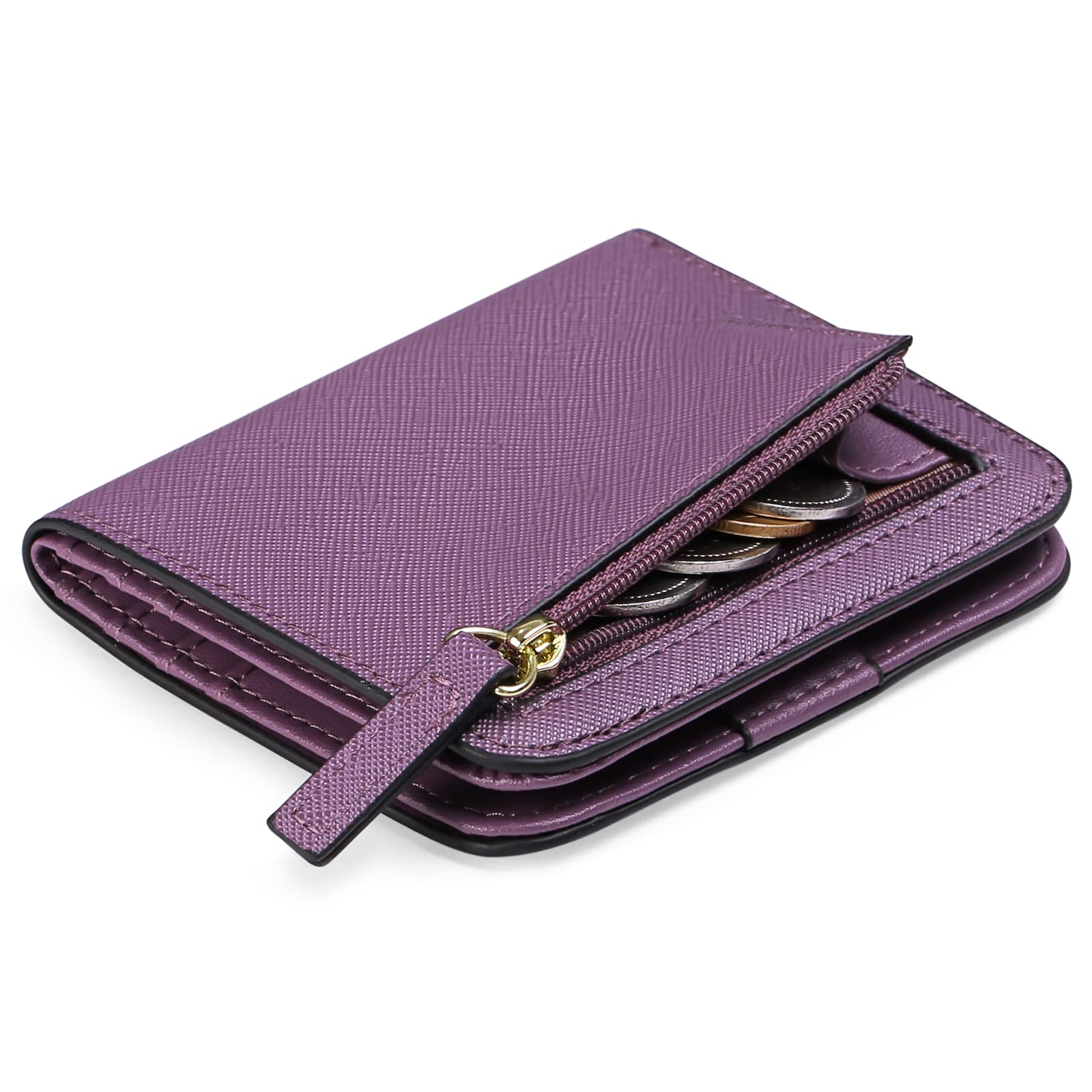 GAEKEAO RFID Blocking Leather Compact BiFold Wallet