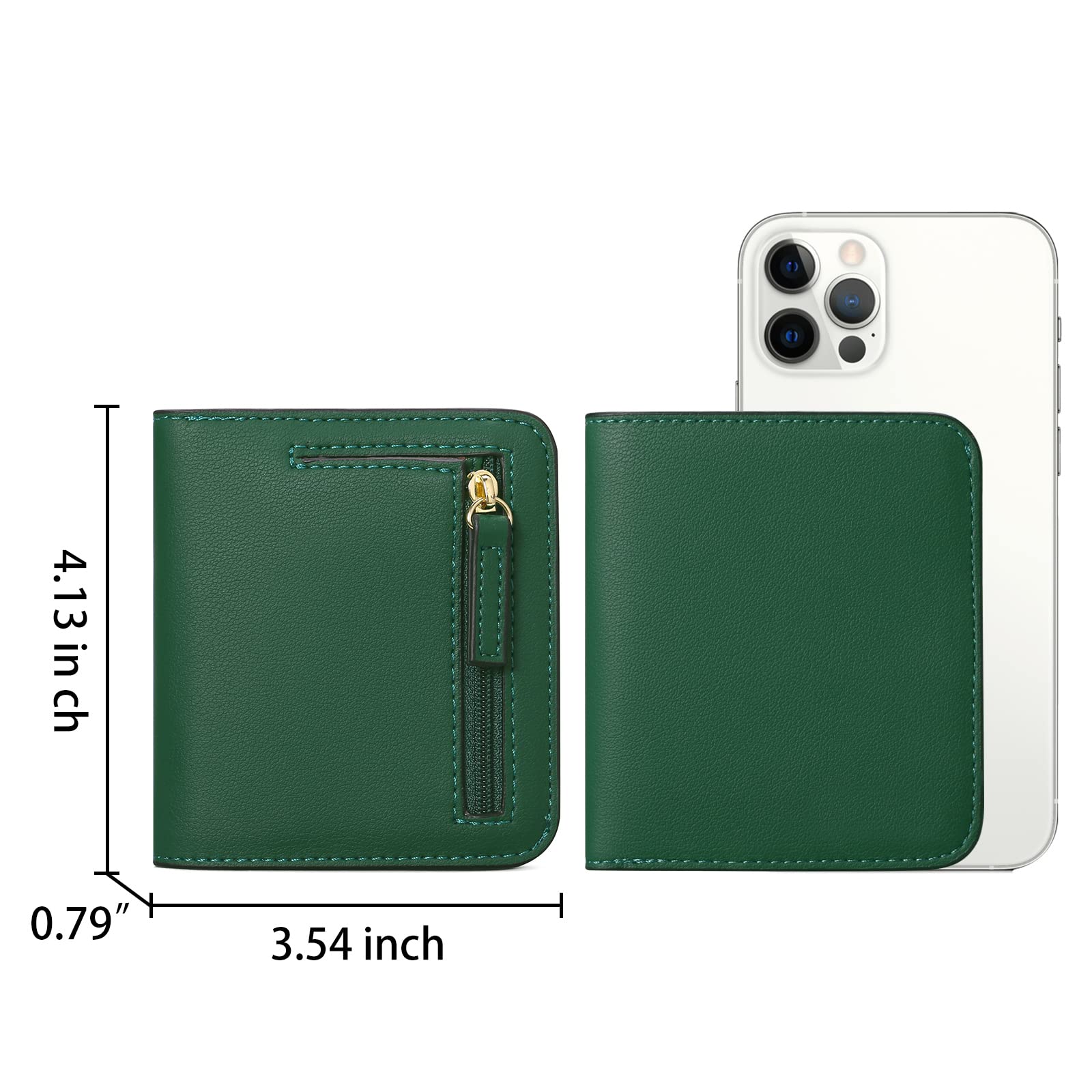 GAEKEAO RFID Blocking Leather Compact BiFold Wallet
