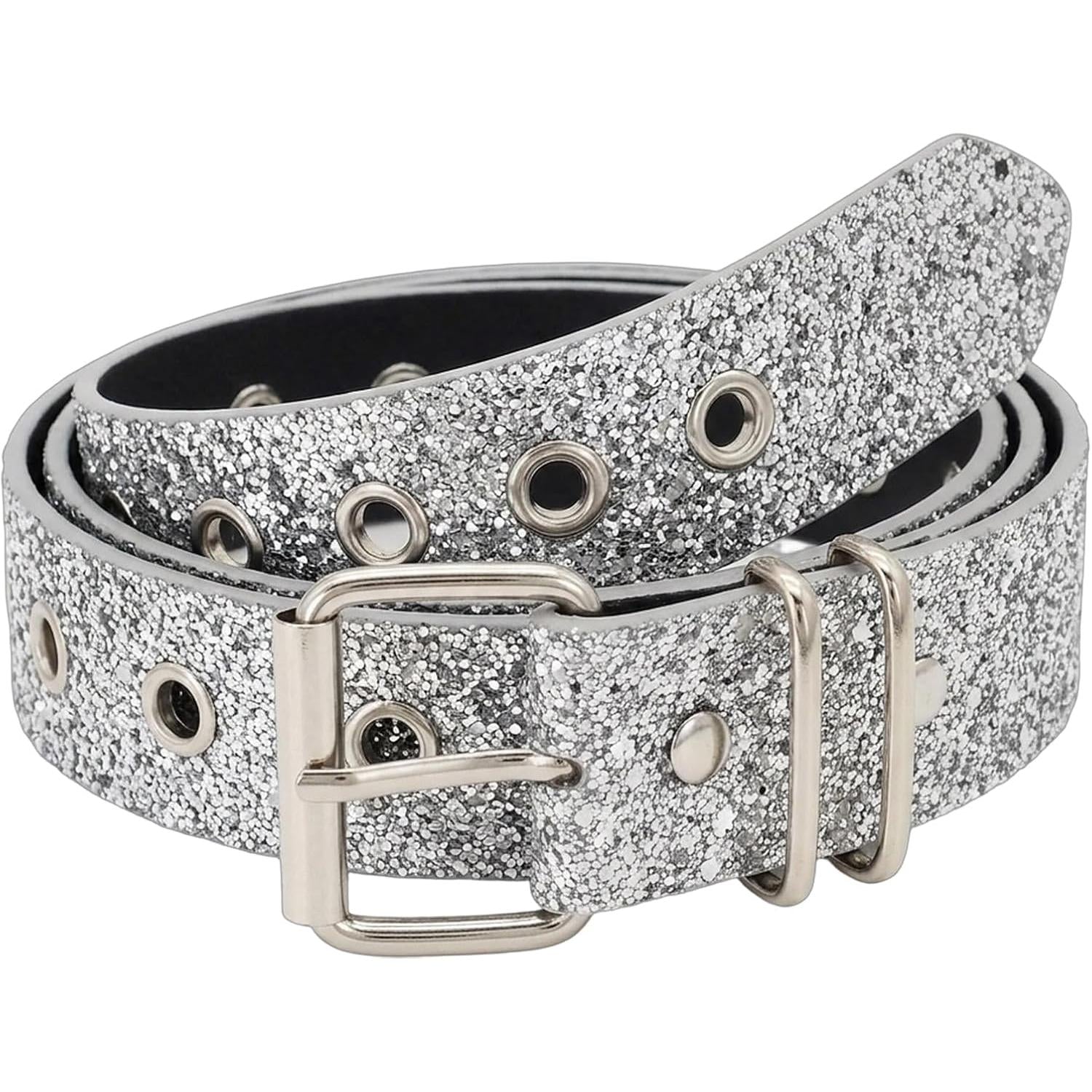 Glamora Silver Rhinestone Belt For Women