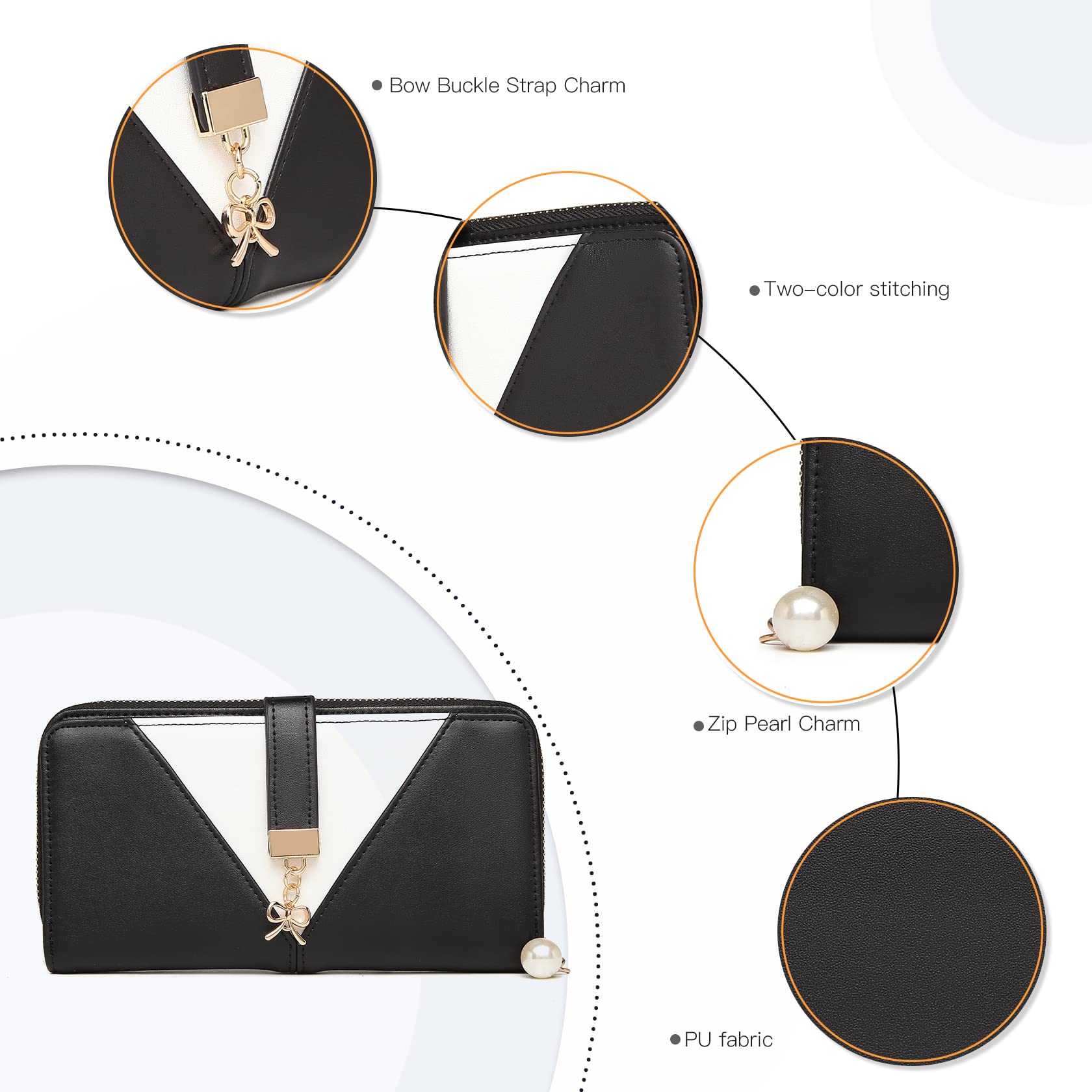 Multi Color Long Wallet Clutch For Women