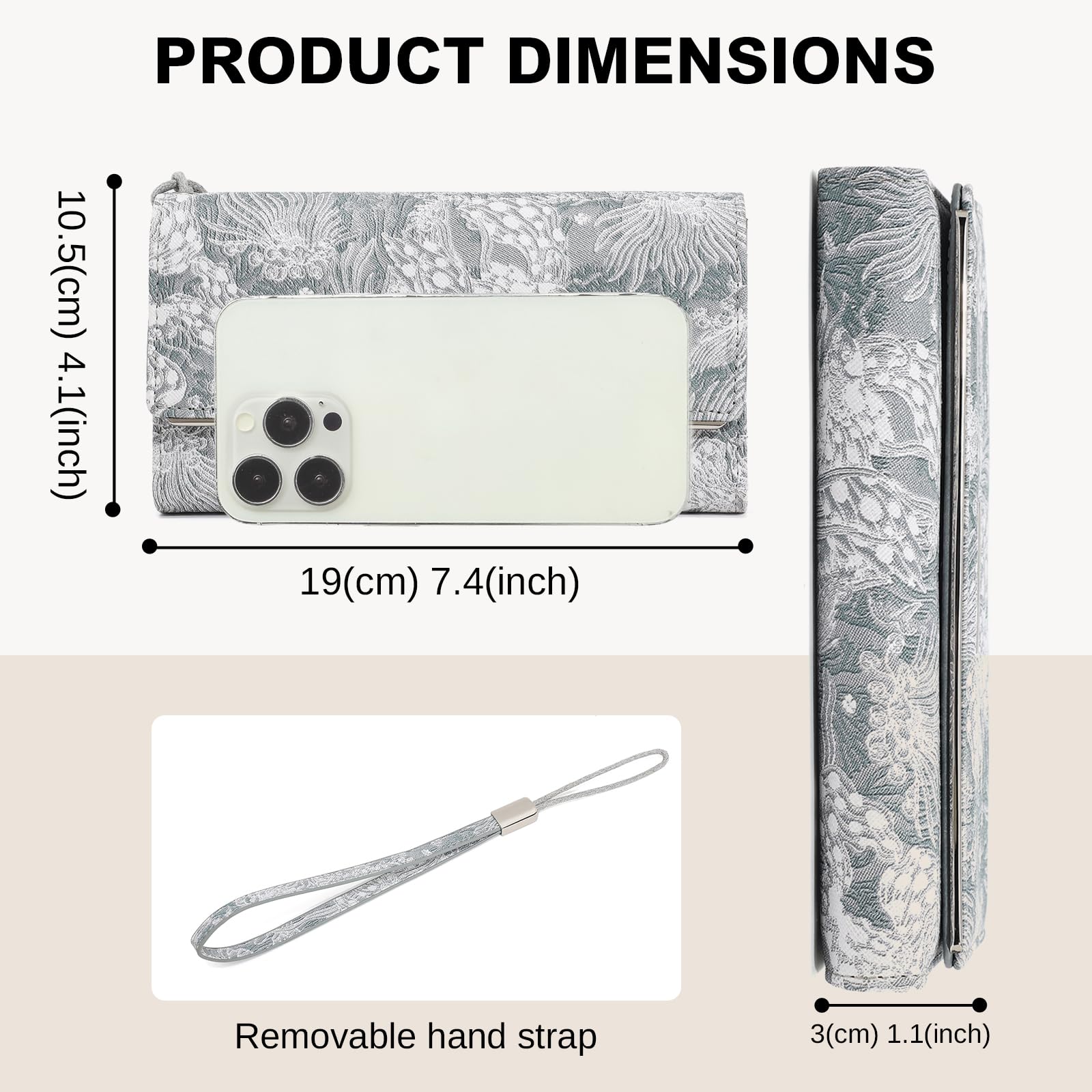 Multi Color Long Wallet Clutch For Women