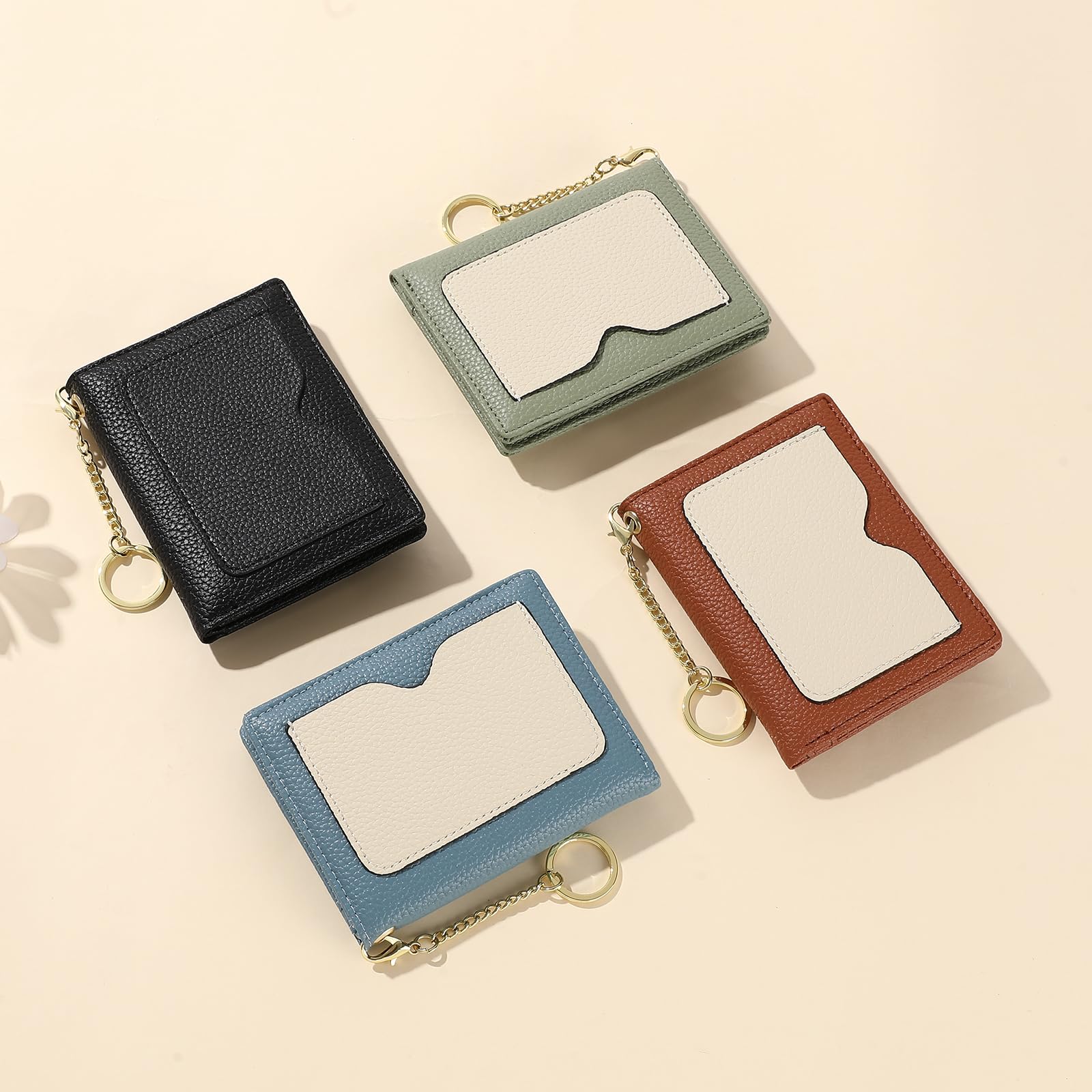 GAEKEAO RFID Blocking Leather Compact BiFold Wallet