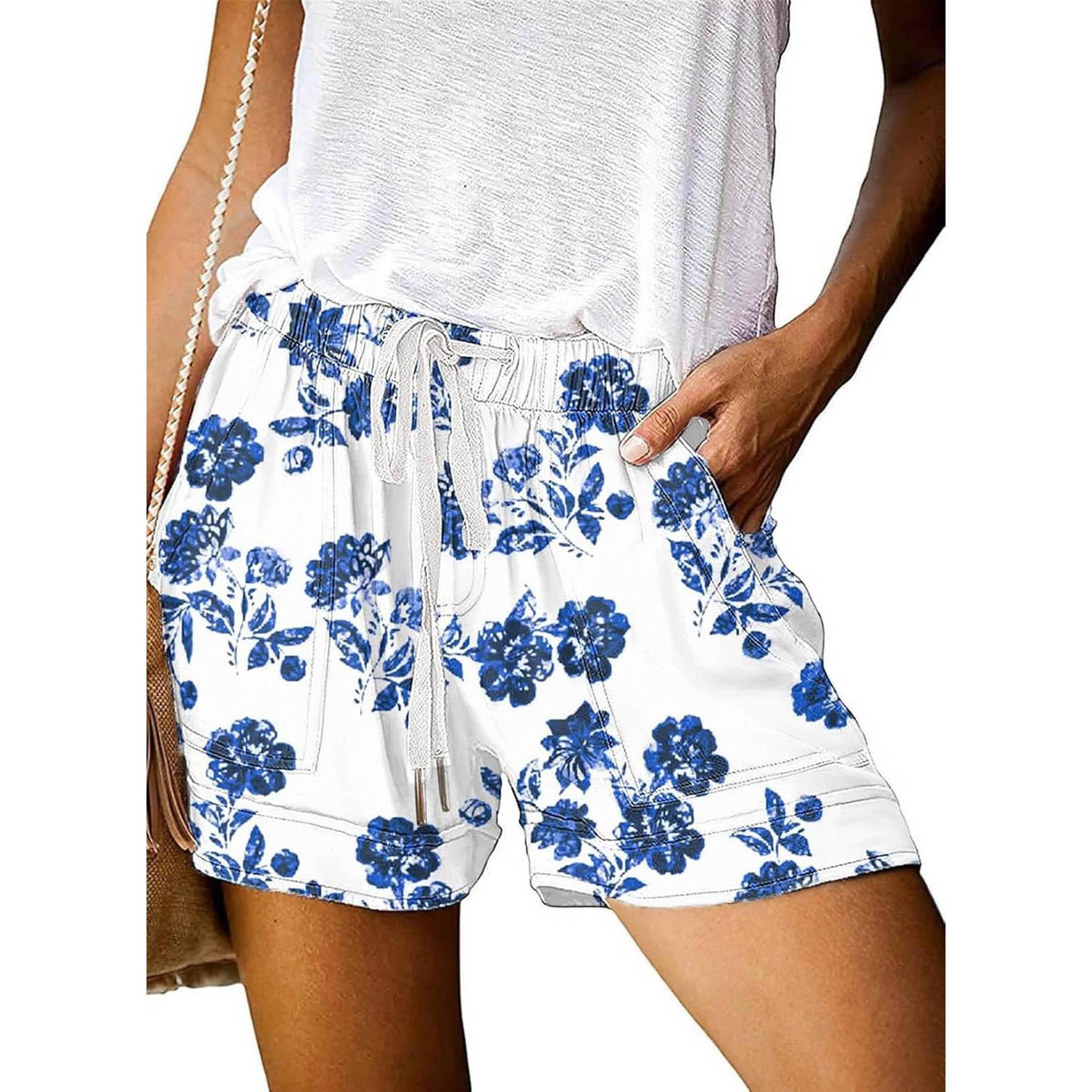 Comefohome Womens Cotton Drawstring Shorts With Pockets