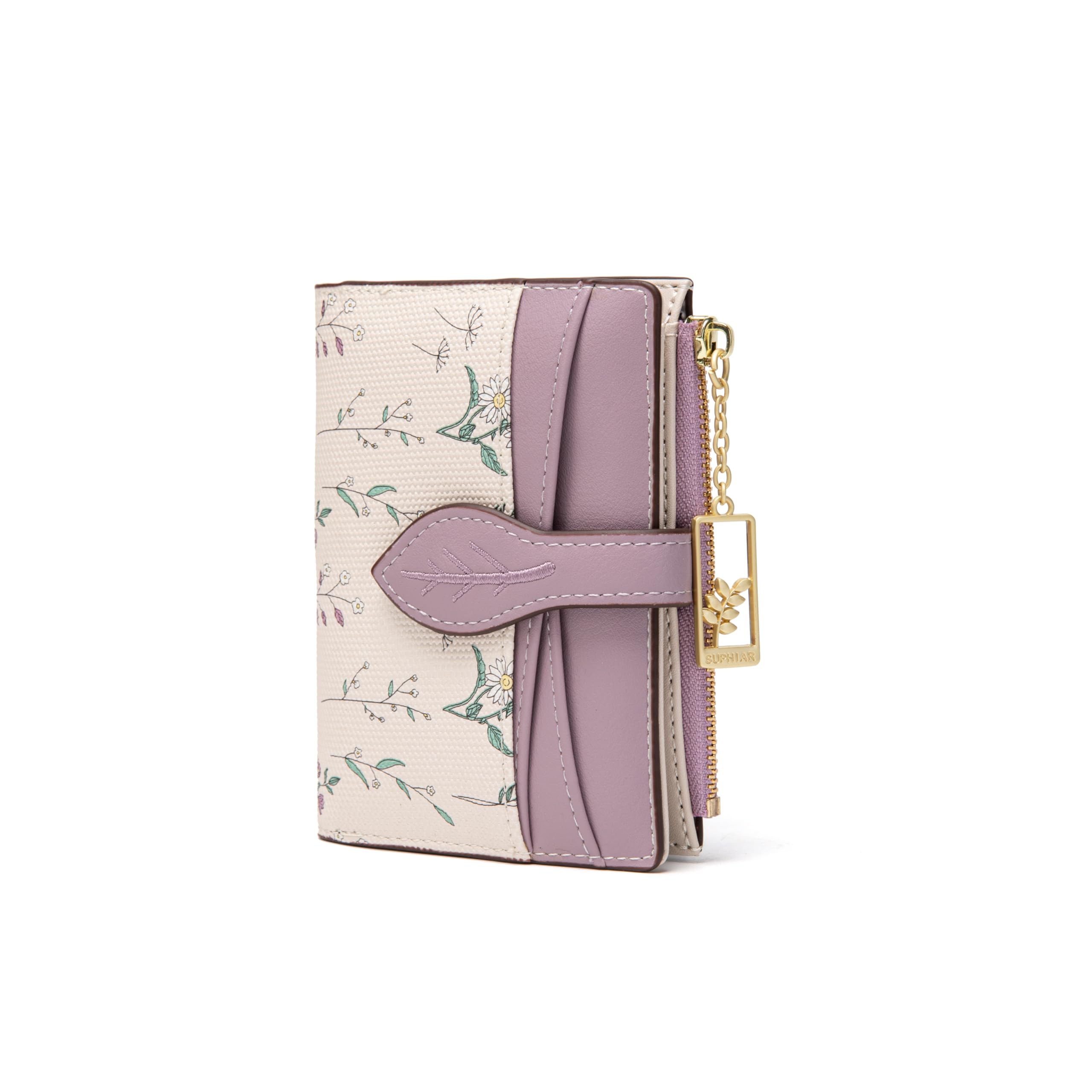 Chaofanxi RFID Blocking Green Leather Bifold Wallet