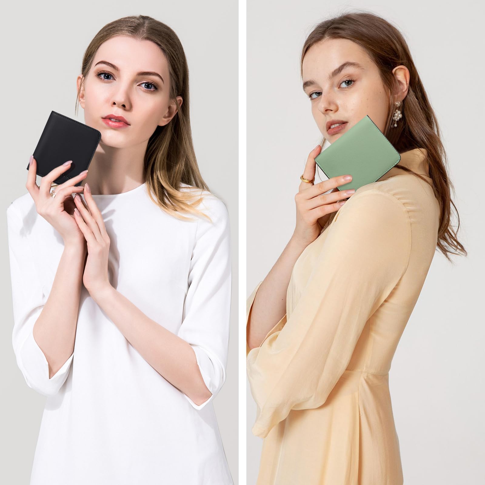 GAEKEAO RFID Blocking Leather Compact BiFold Wallet