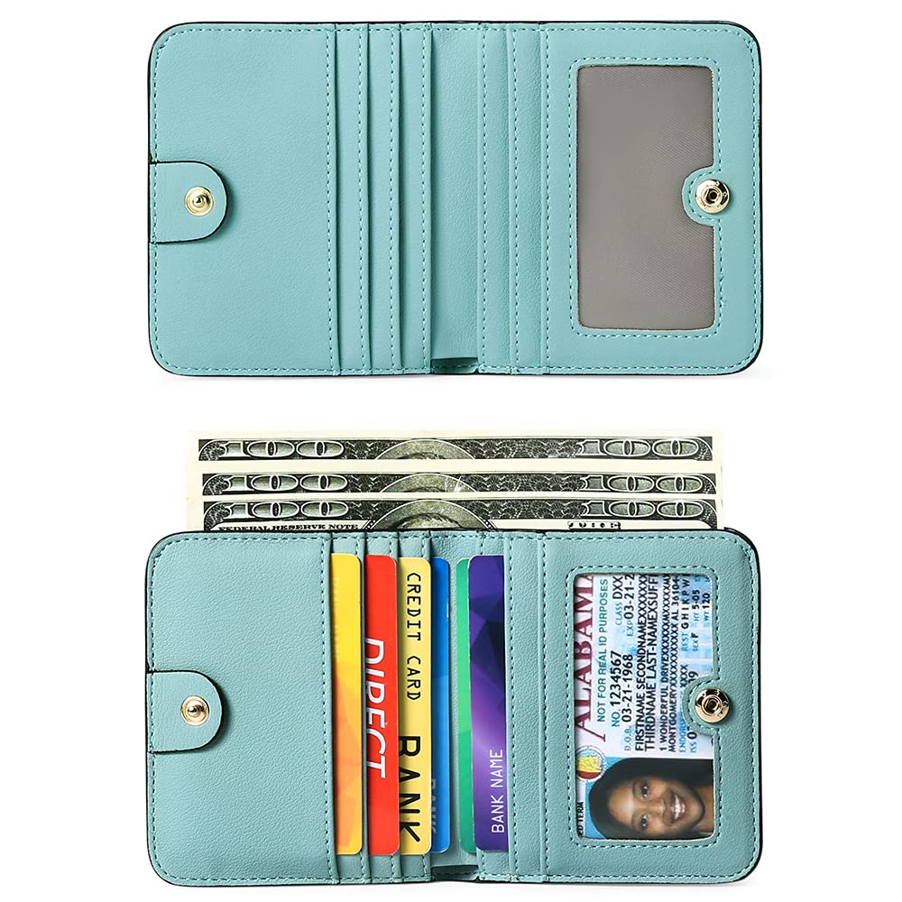 GAEKEAO RFID Blocking Leather Compact BiFold Wallet