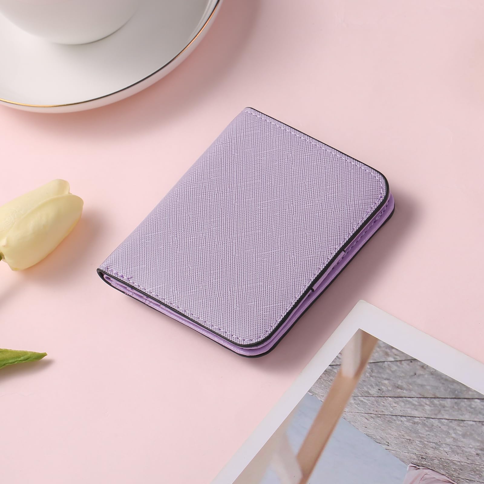 GAEKEAO RFID Blocking Leather Compact BiFold Wallet
