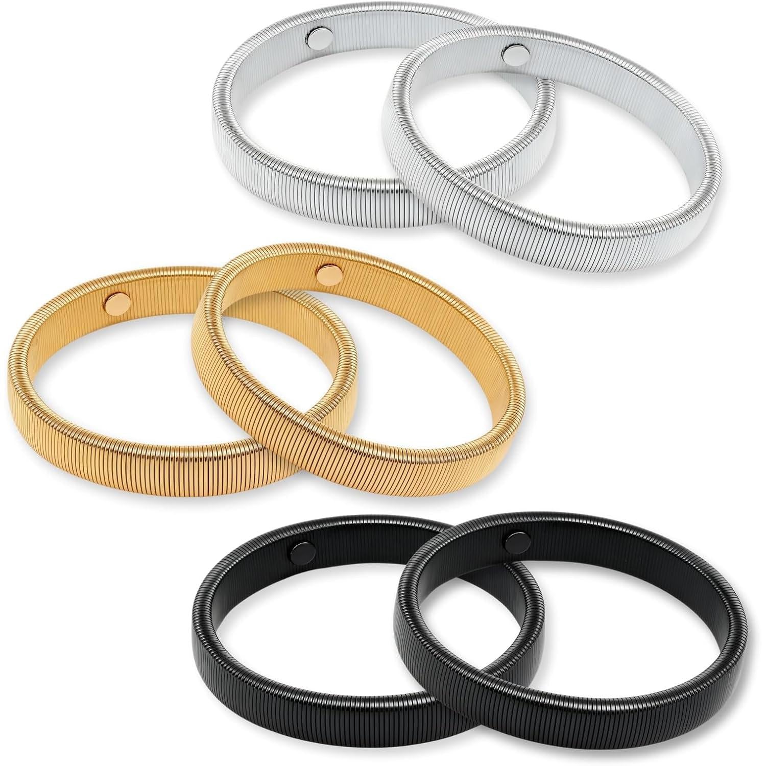 Aurora Sleeve Garters 3 Pairs Anti Slip Metal Sleeve Holders