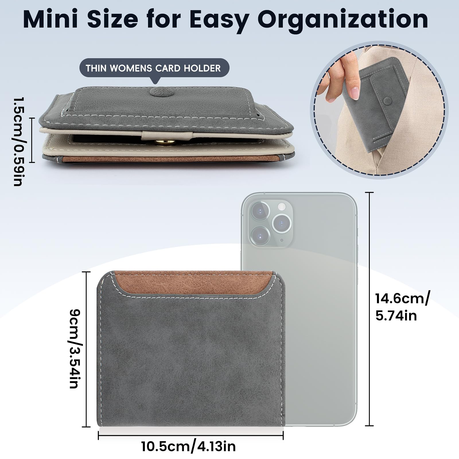 Pomelo Best Pink RFID Blocking Small Wallet With Zipper